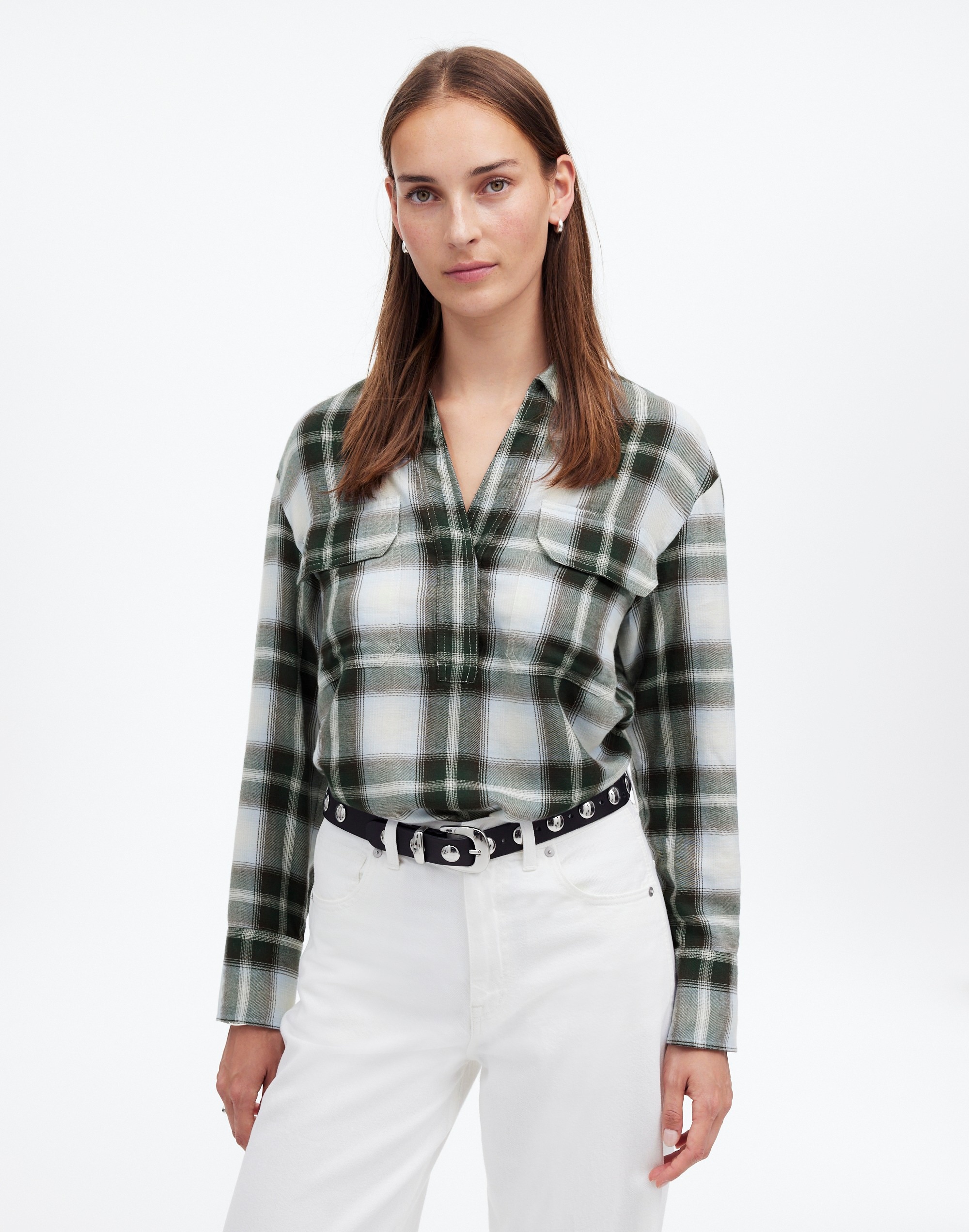 Popover Shirt in Plaid