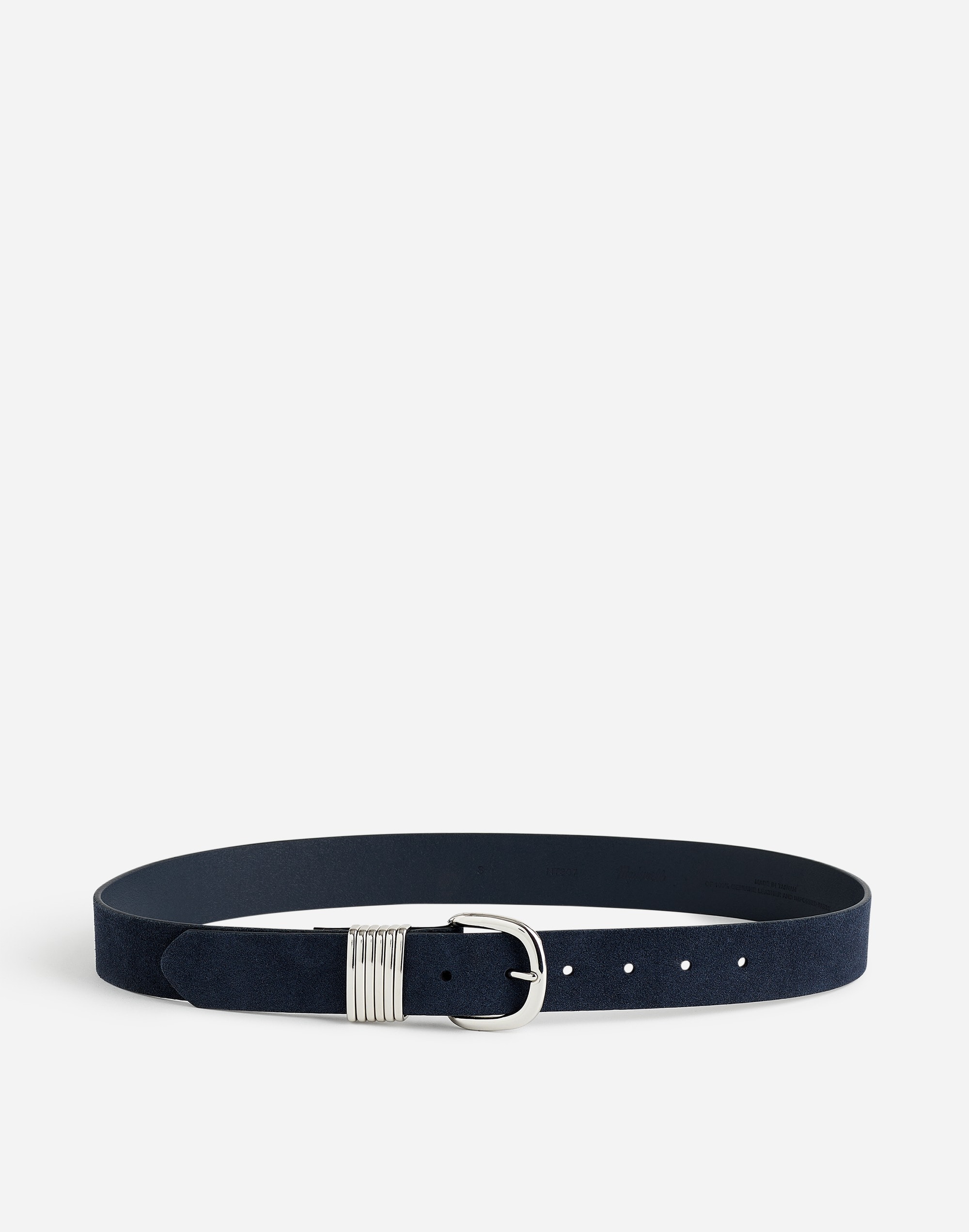 multi-keeper belt in suede