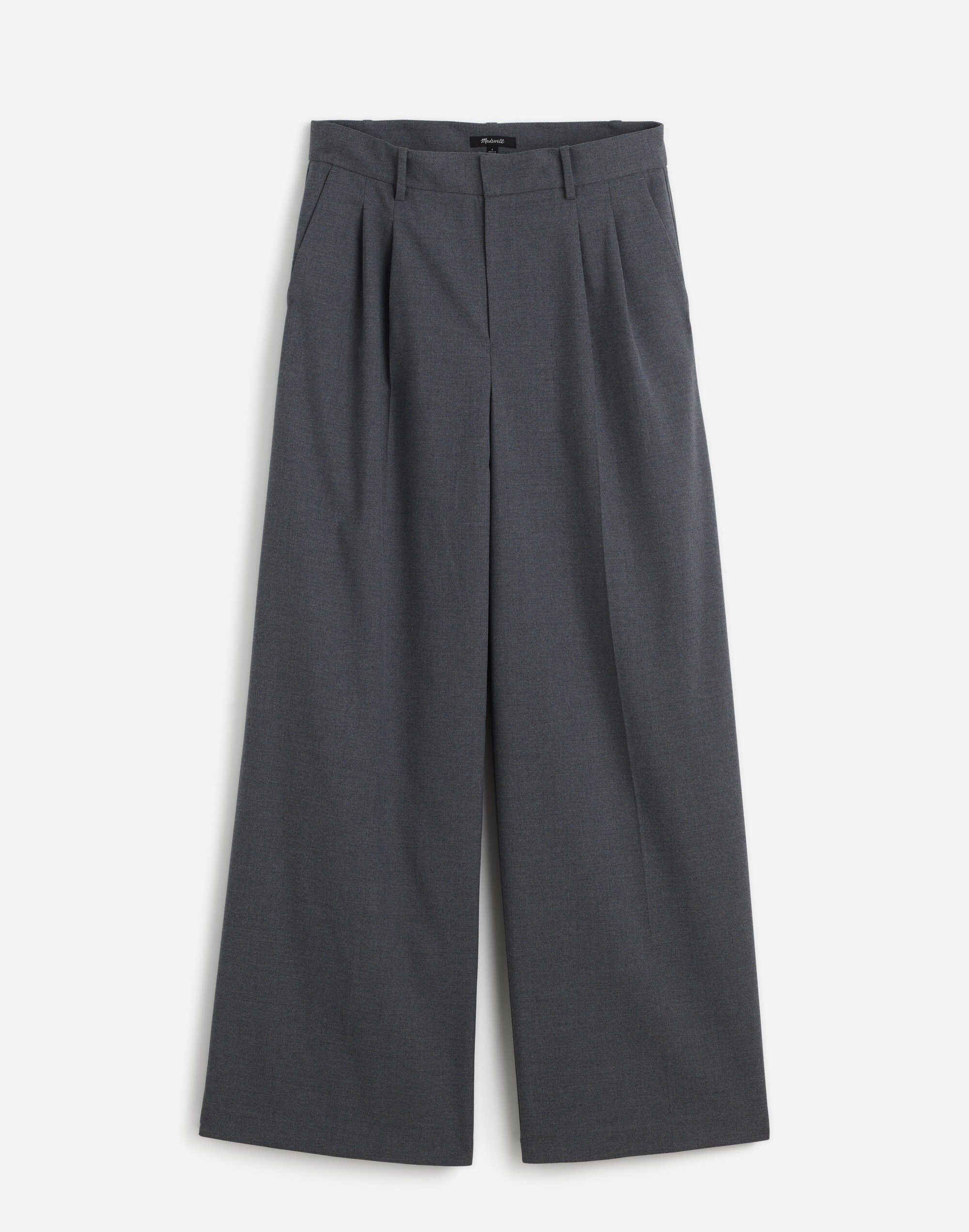 The Harlow Superwide-Leg Trouser in Brushed Twill