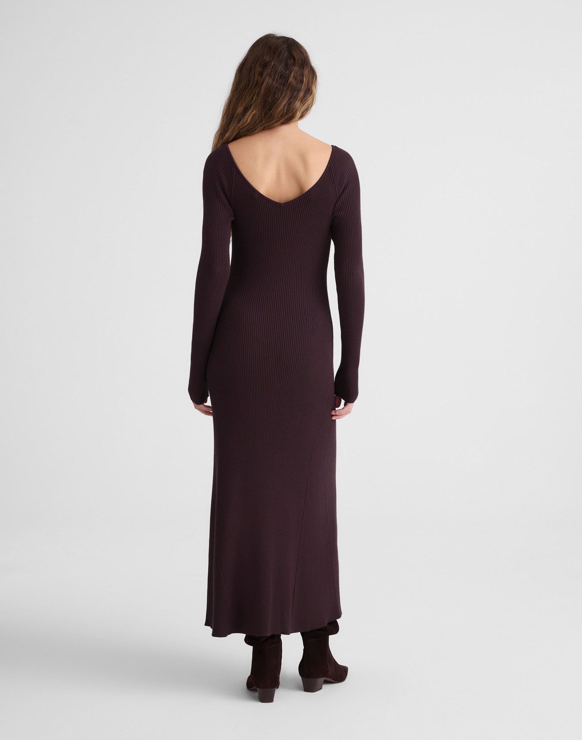 The Signature Knit V-Neck Midi Dress