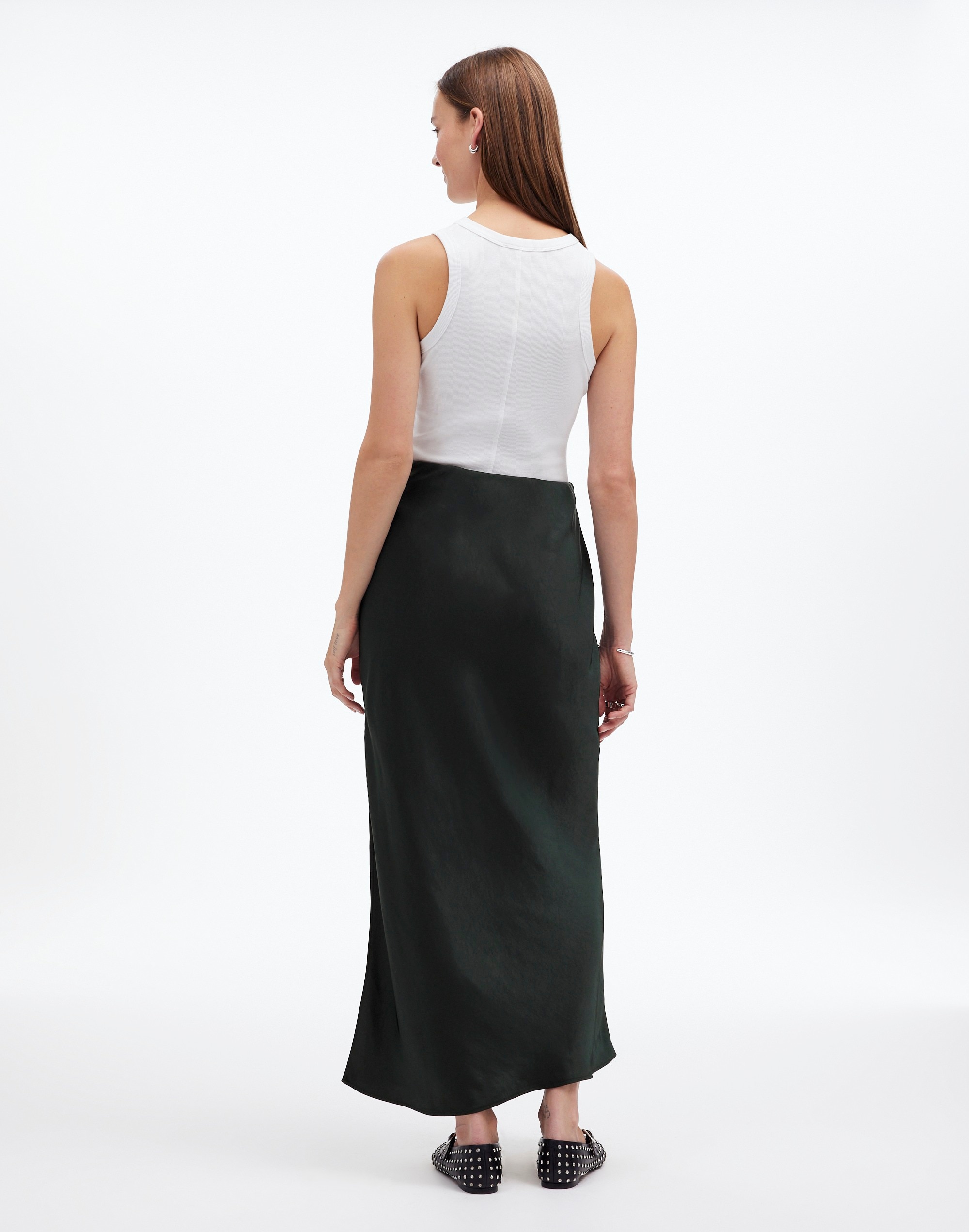 Satin Maxi Slip Skirt