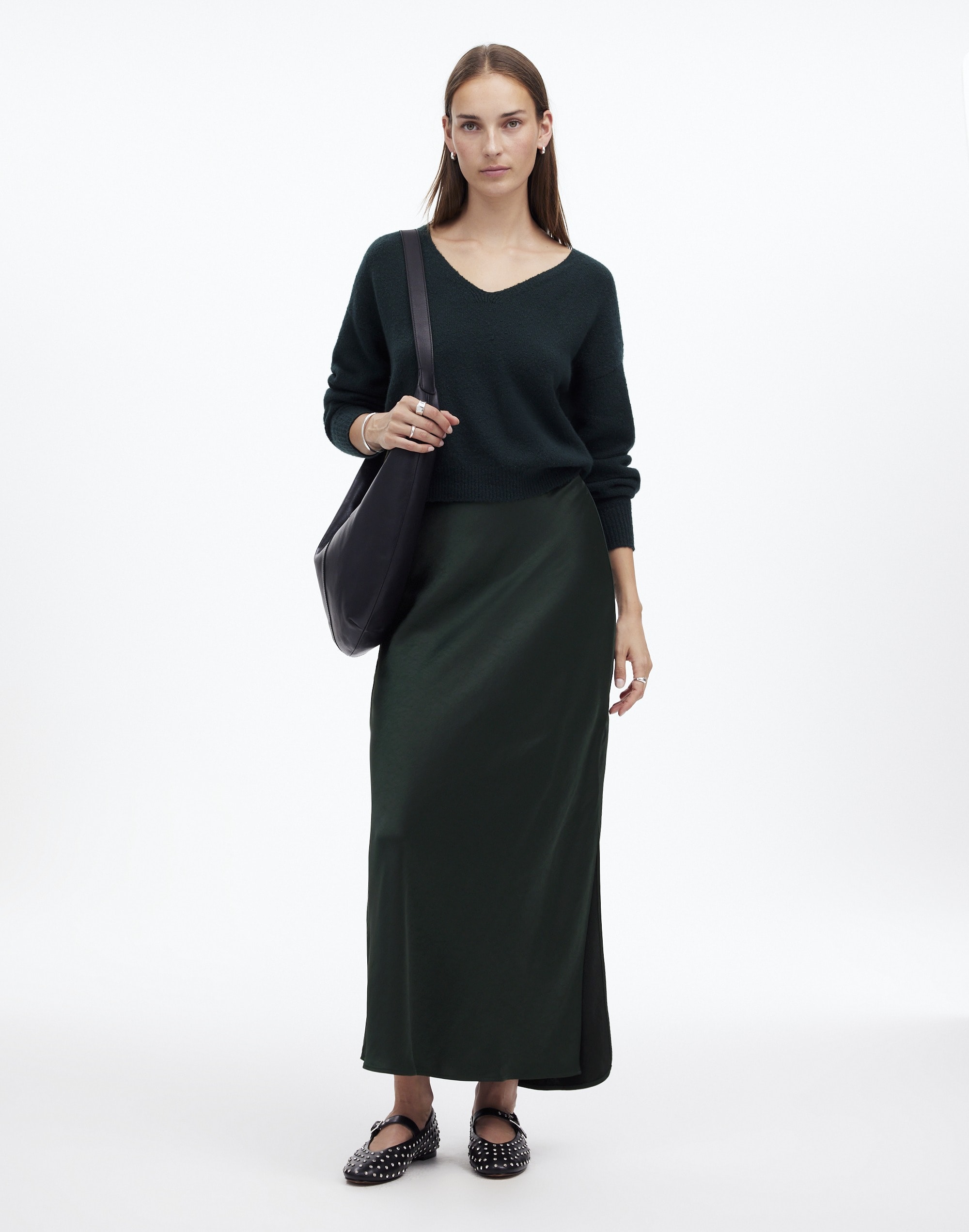 Satin Maxi Slip Skirt