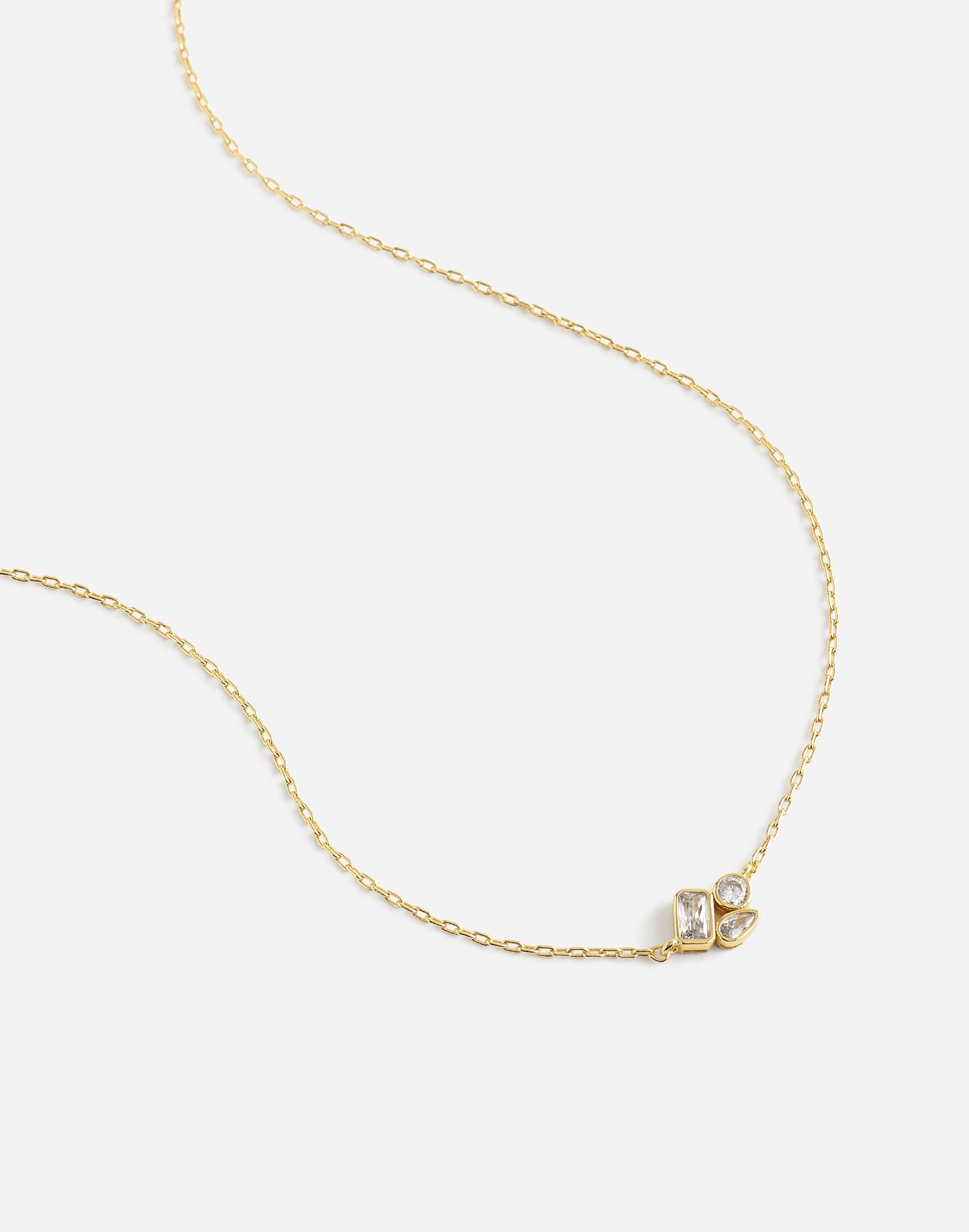 Mixed-Cut Crystal Cluster Necklace