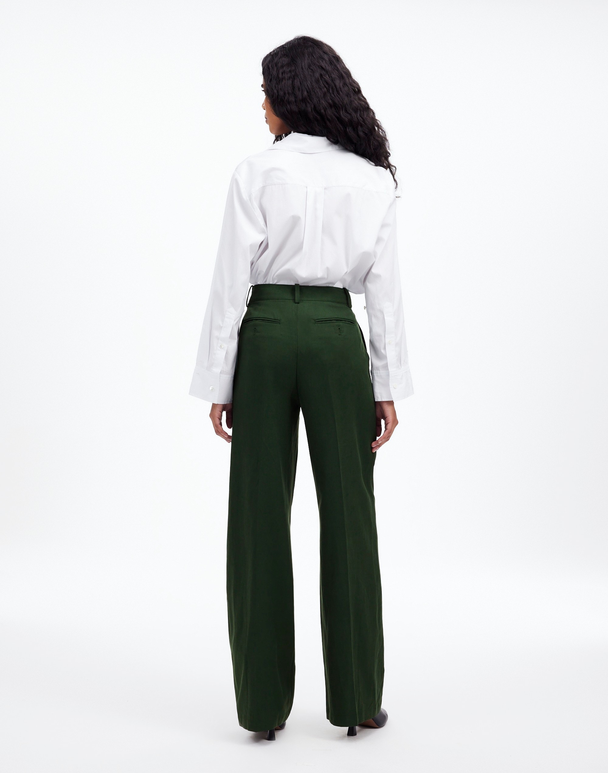 The Harlow Wide-Leg Pant in Drapey Twill