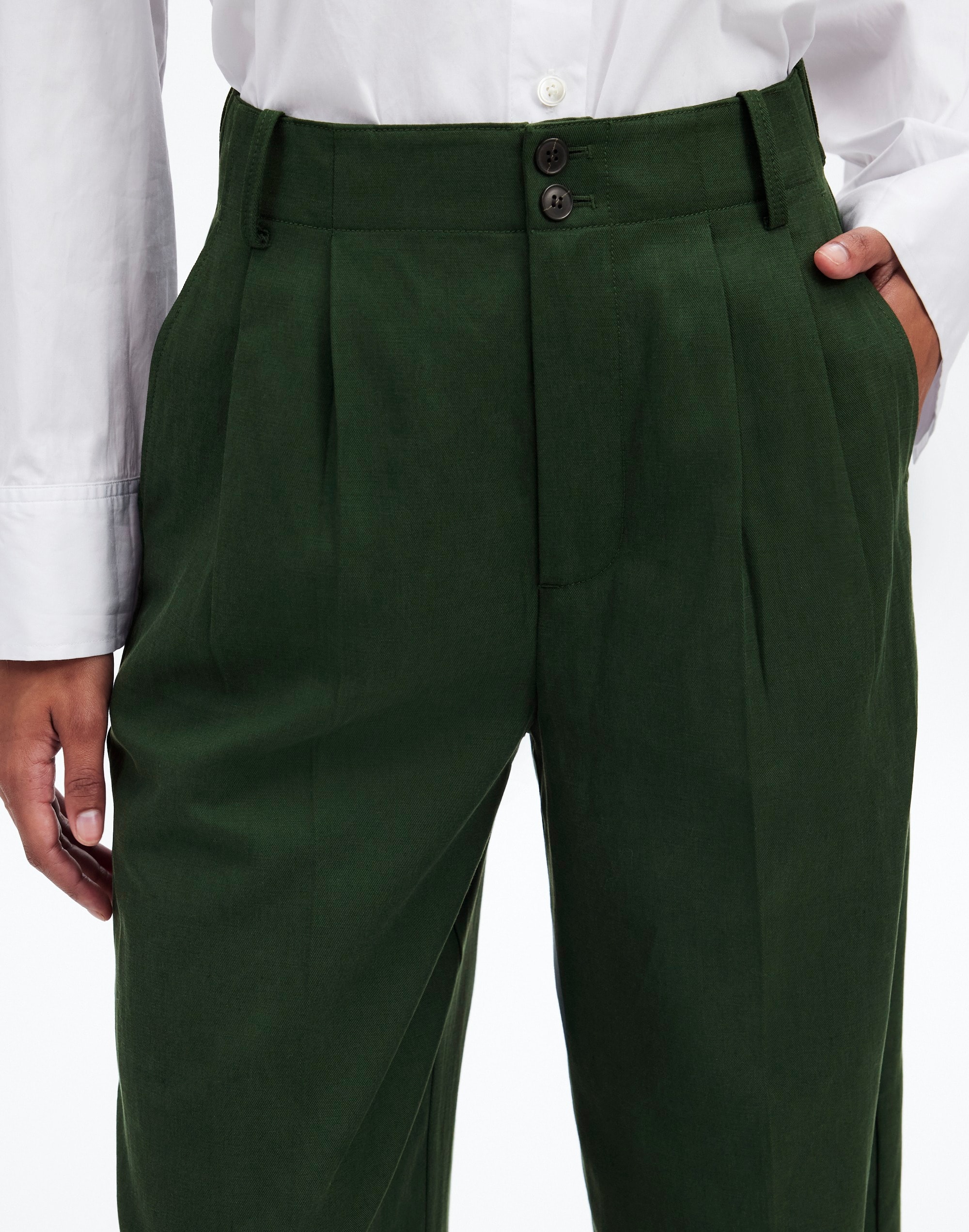 The Harlow Wide-Leg Pant in Drapey Twill