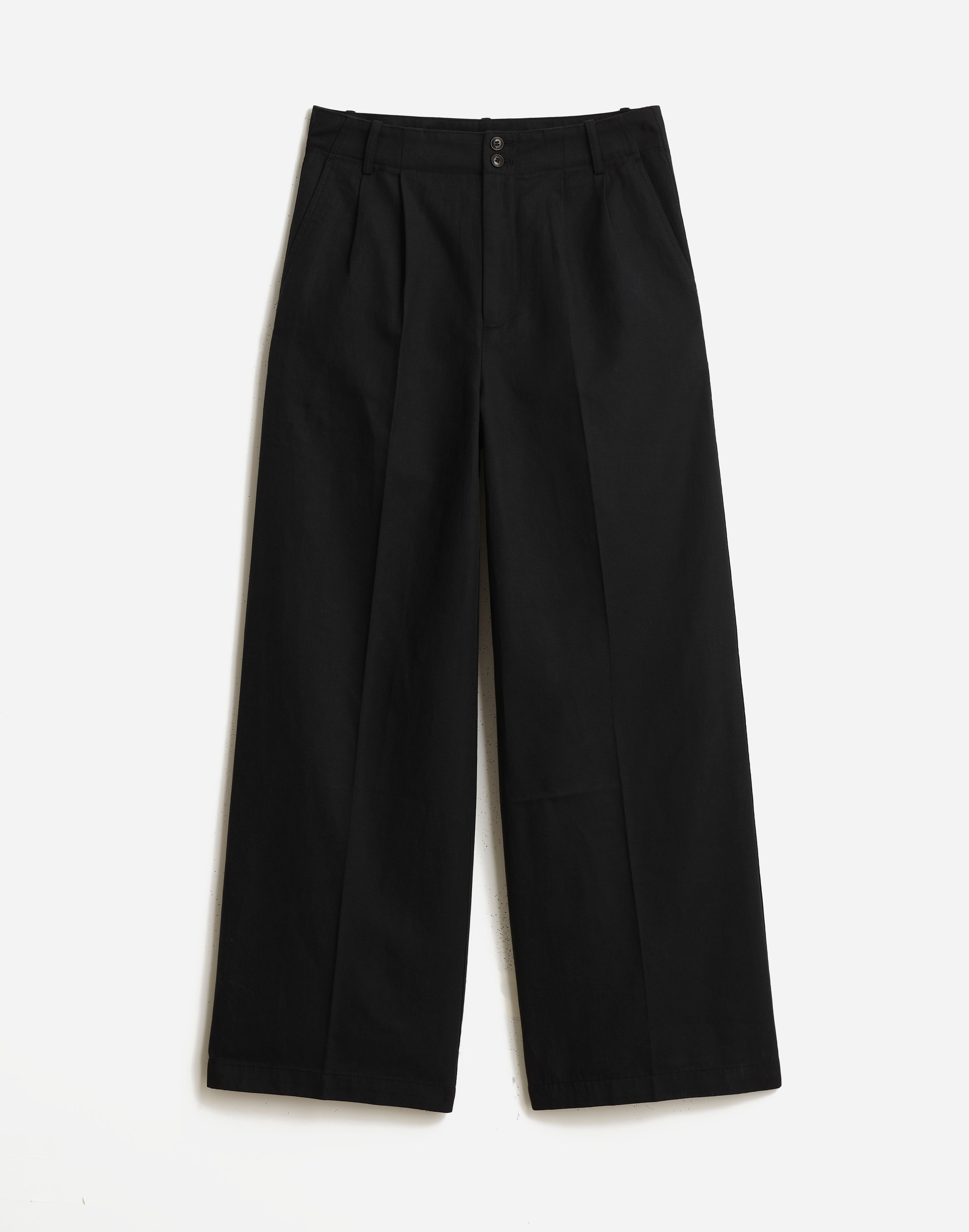 The Plus Harlow Wide-Leg Pant in Drapey Twill