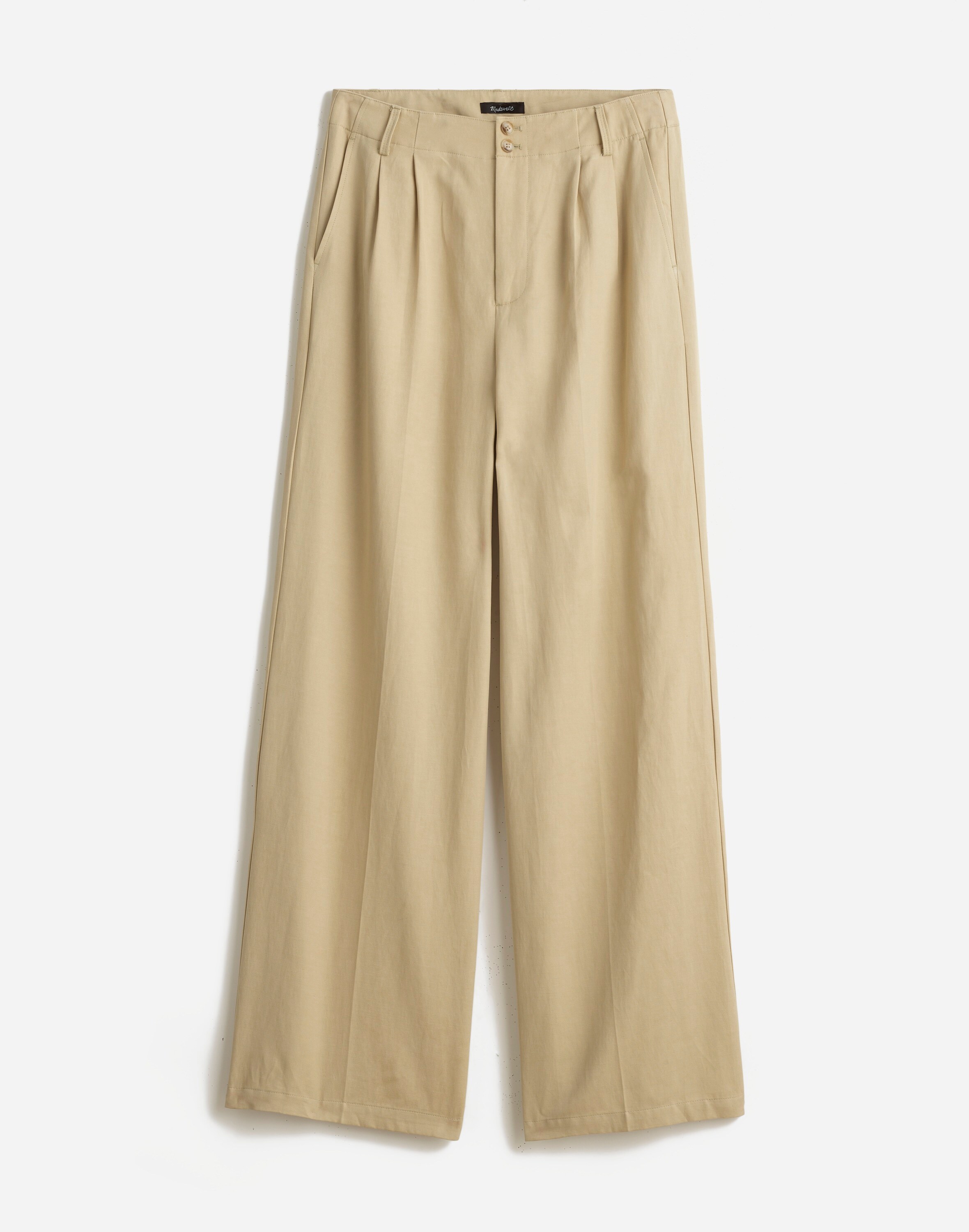 The Plus Harlow Wide-Leg Pant in Drapey Twill