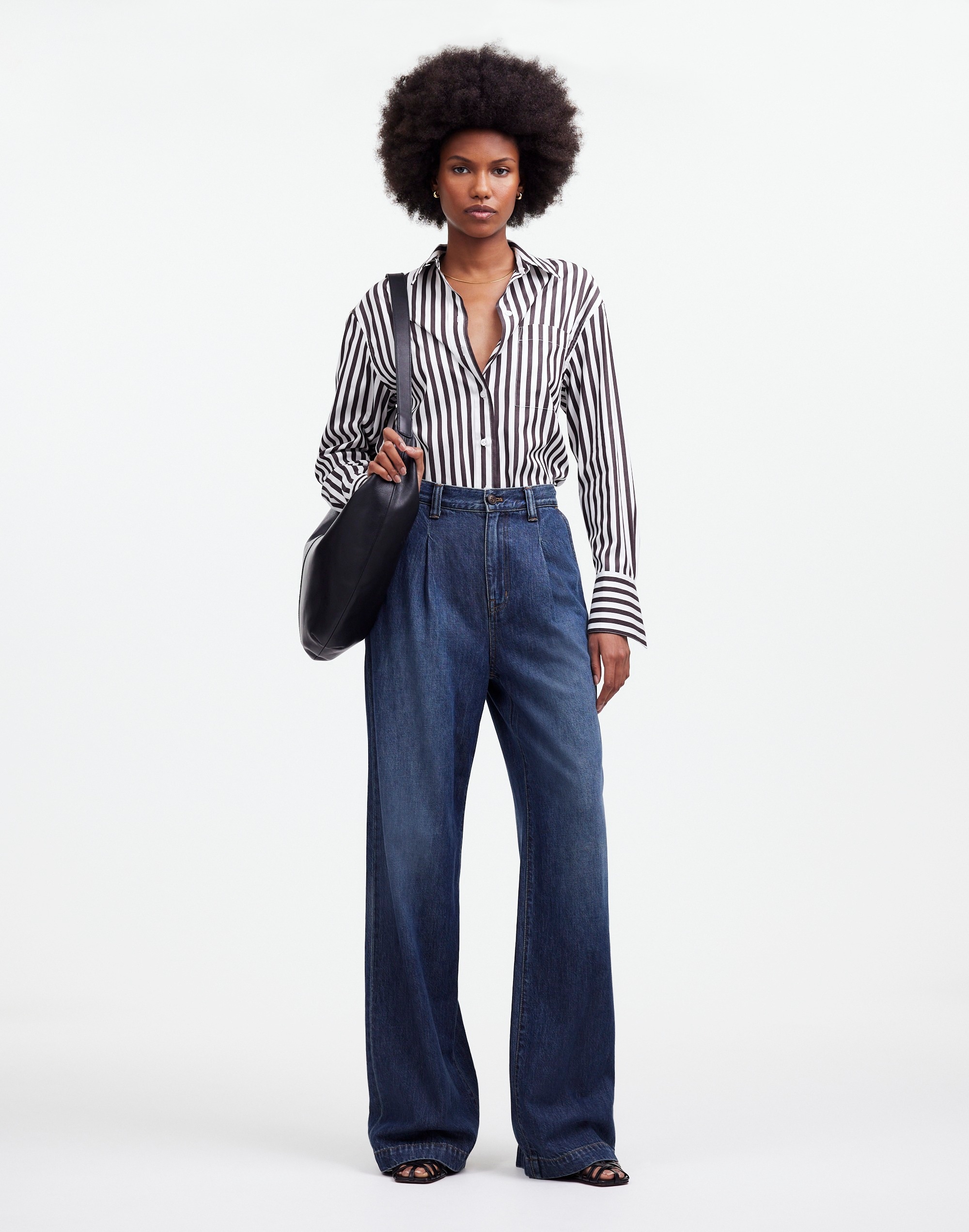 the harlow wide-leg jean in fieldale wash: airy denim edition
