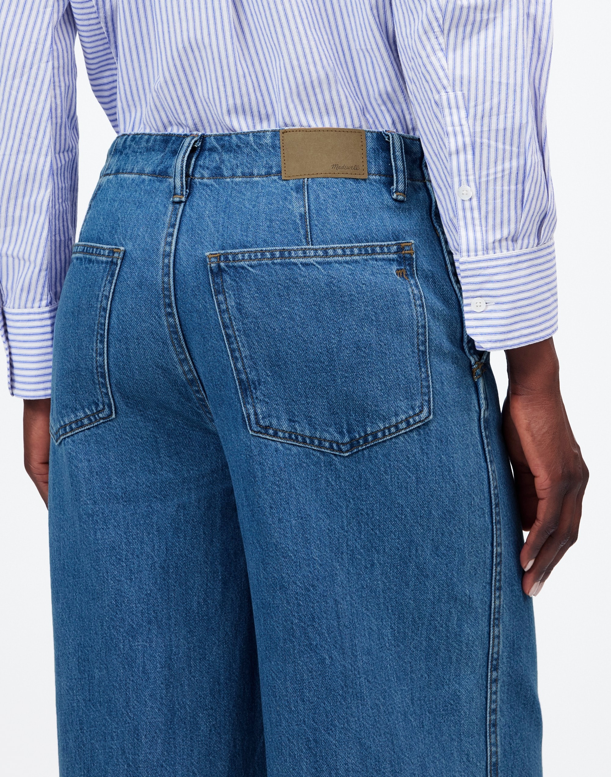 Wide Sweep Denim Trousers