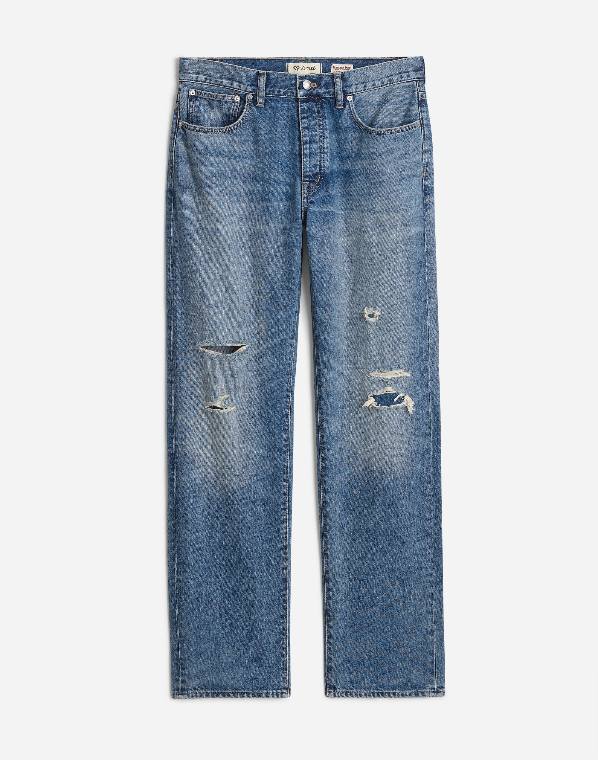 Madewell x Kaihara Denim Dean Easy Straight Jean in Greenburg Wash