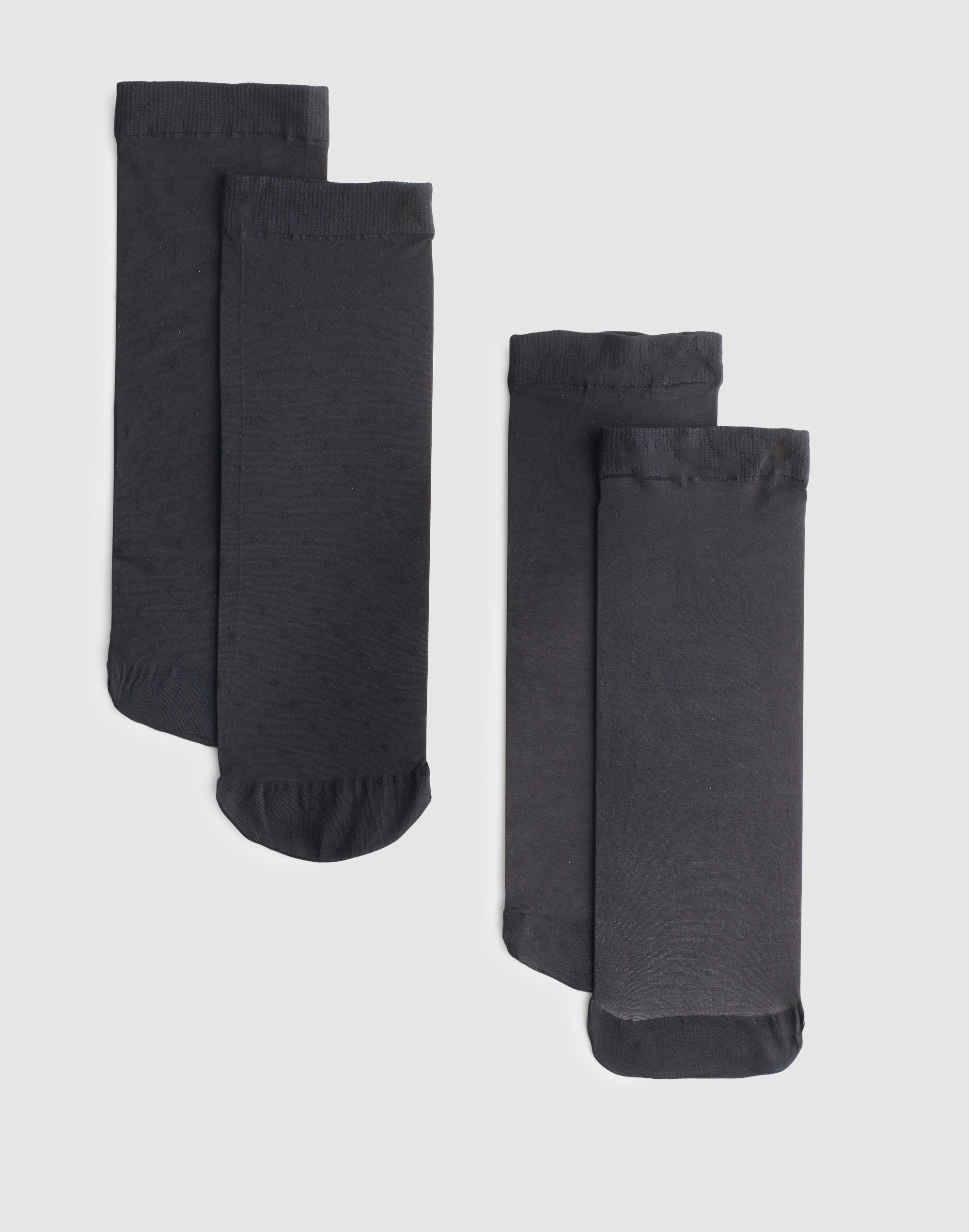 Madewell Two-pack Sheer Ankle Socks In Black