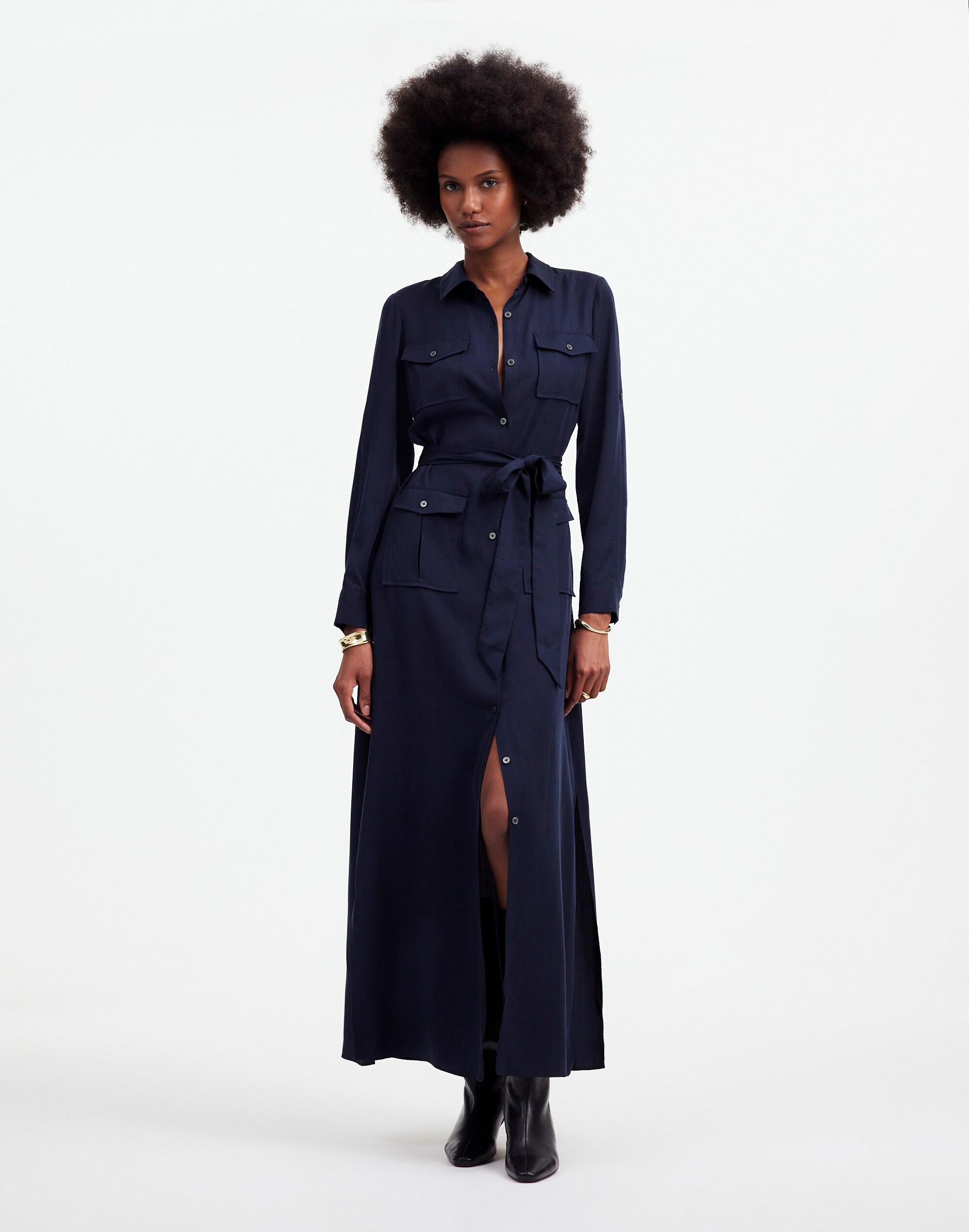 maxi utility dress 7 For All Mankind UTILITY MAXI DRESS in Weightless Halona