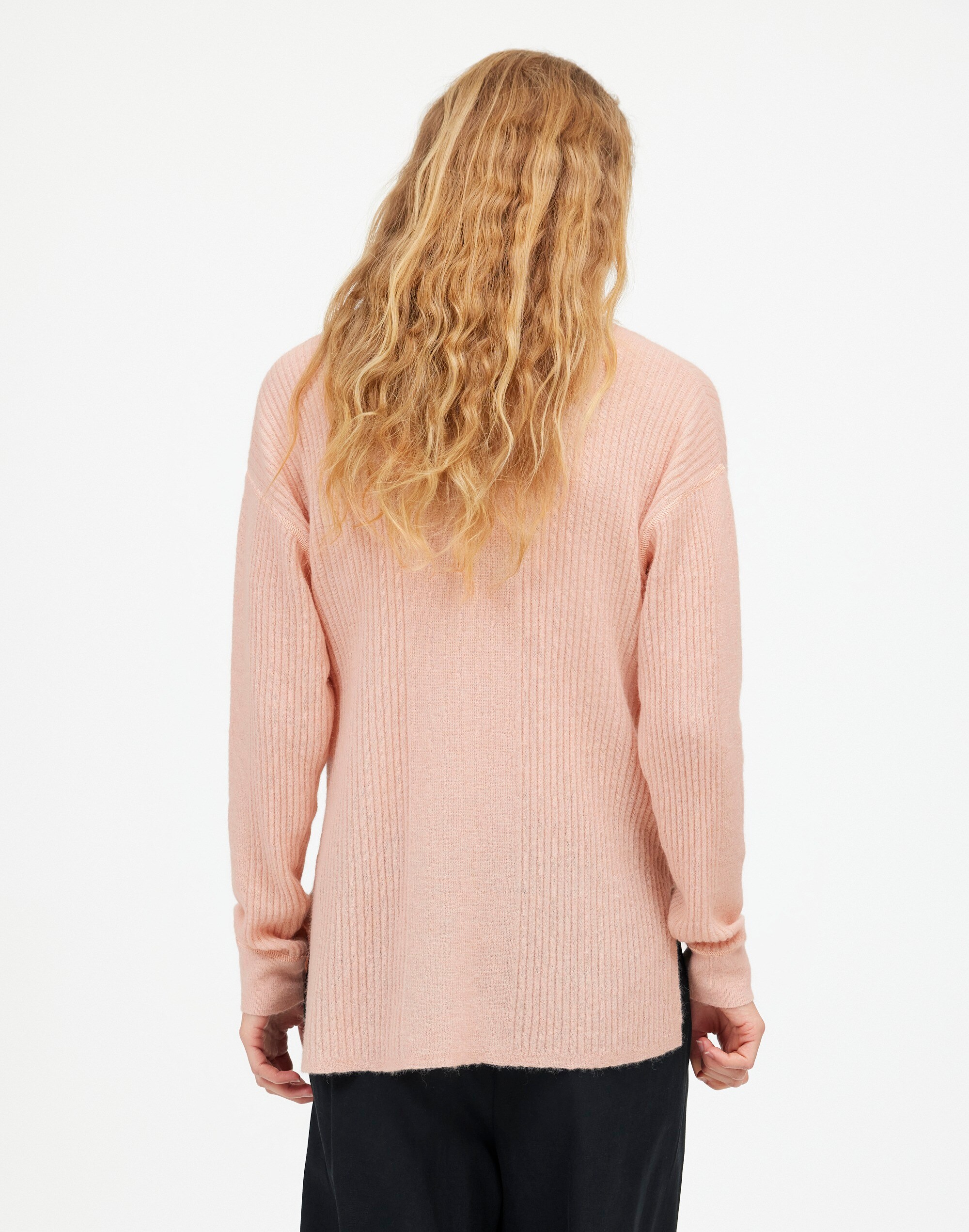 Ribbed Alpaca-Blend Crewneck Sweater