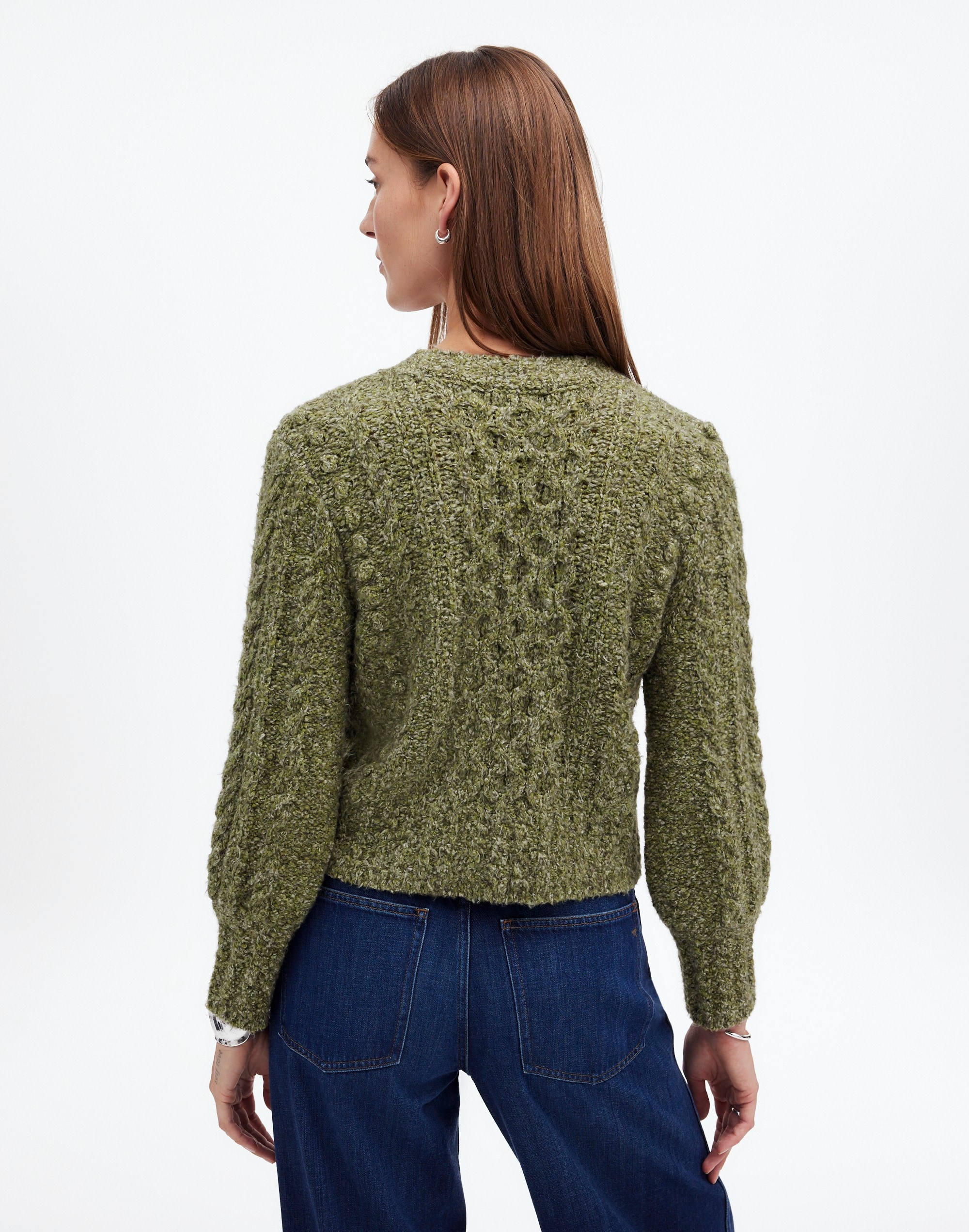 Cable V-Neck Cardigan