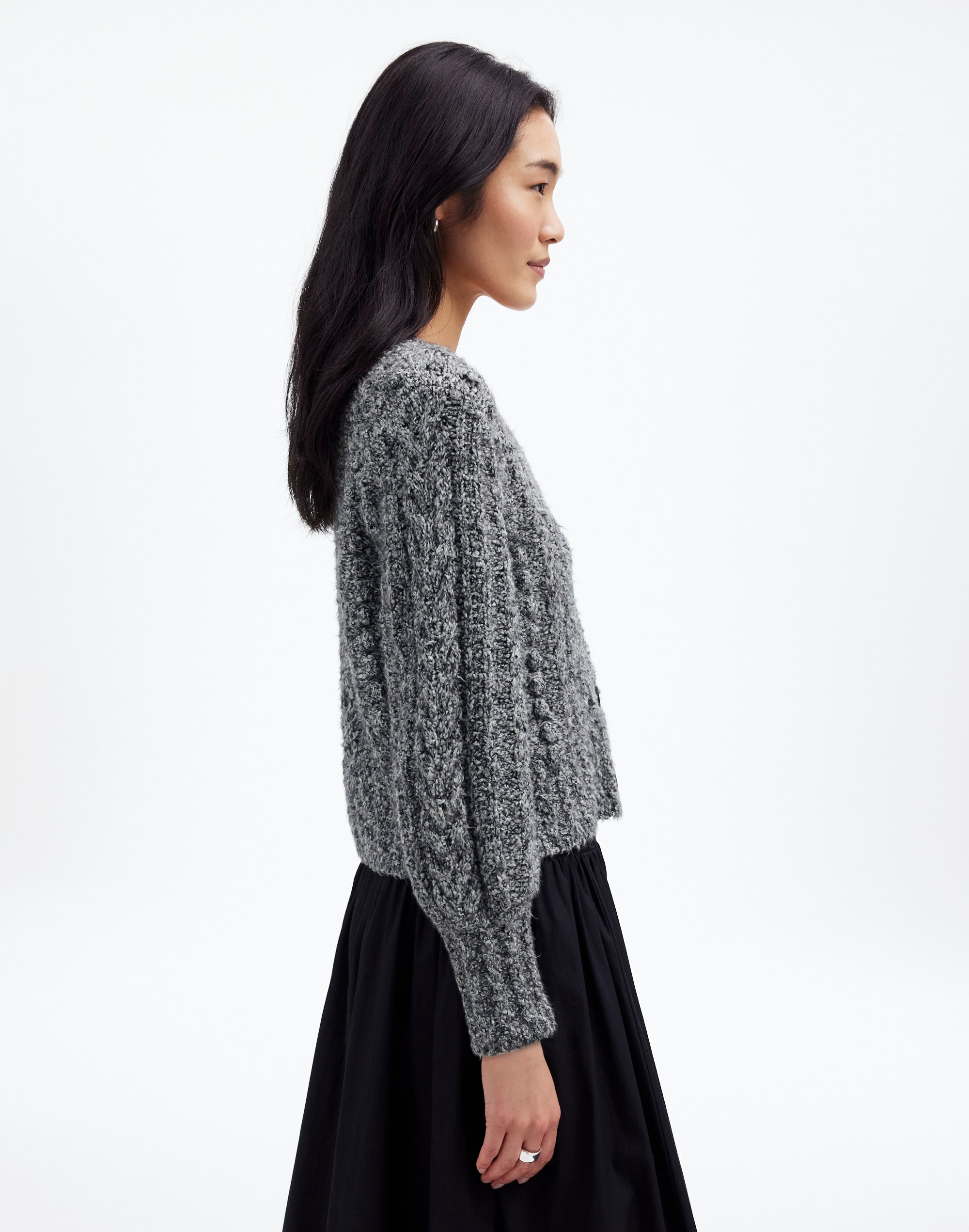 Cable V-Neck Cardigan