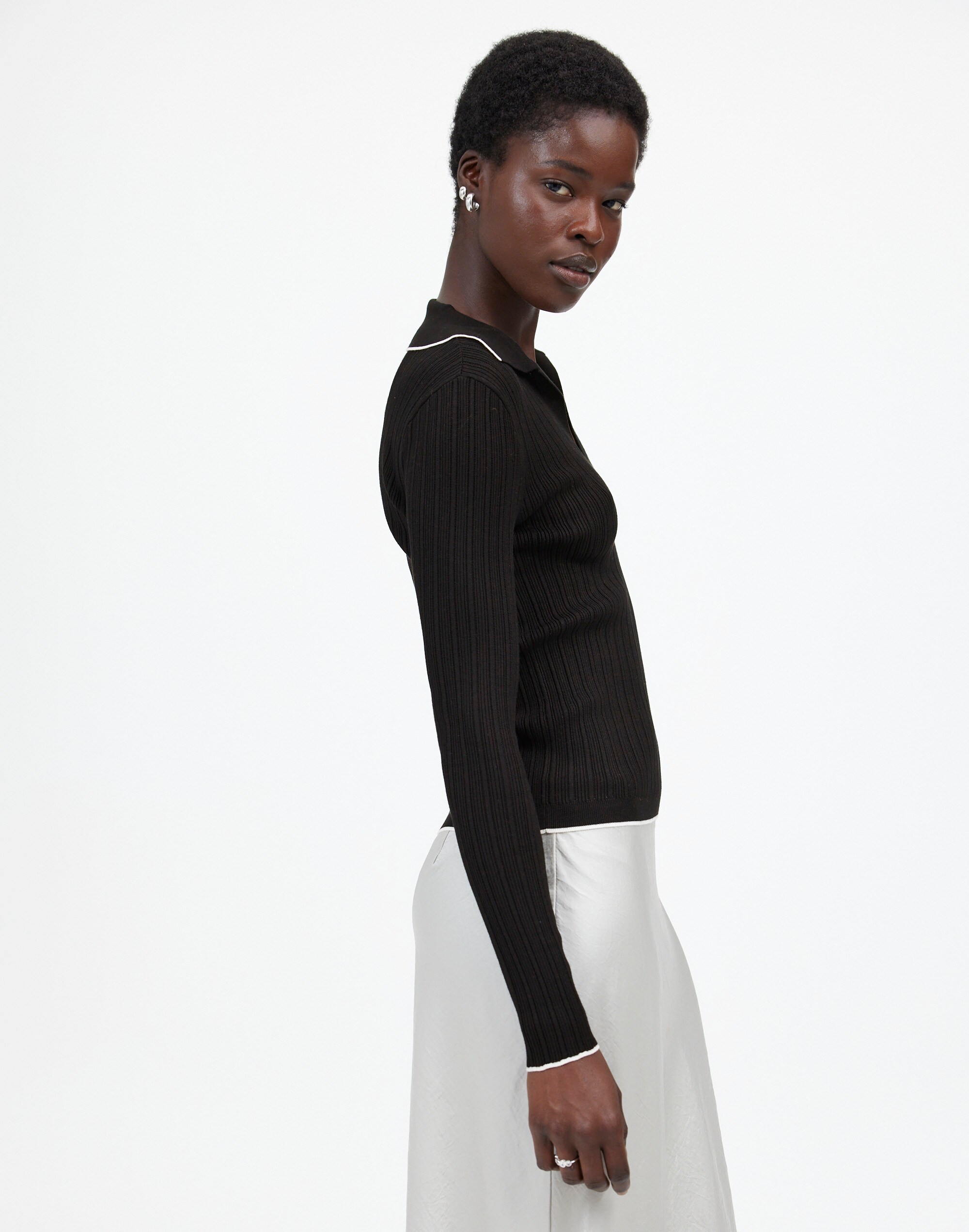 The Signature Knit Johnny-Collar Sweater