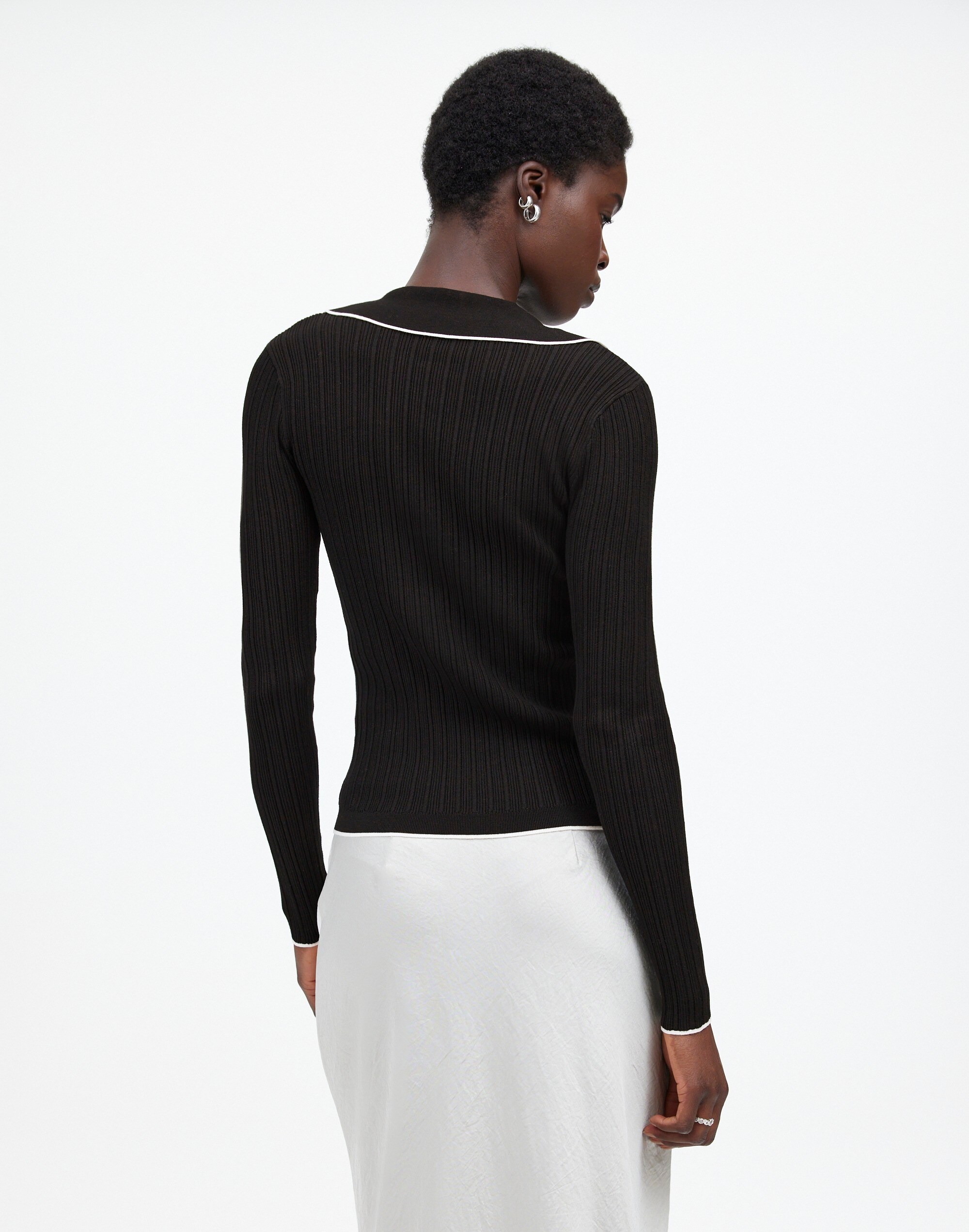 The Signature Knit Johnny-Collar Sweater