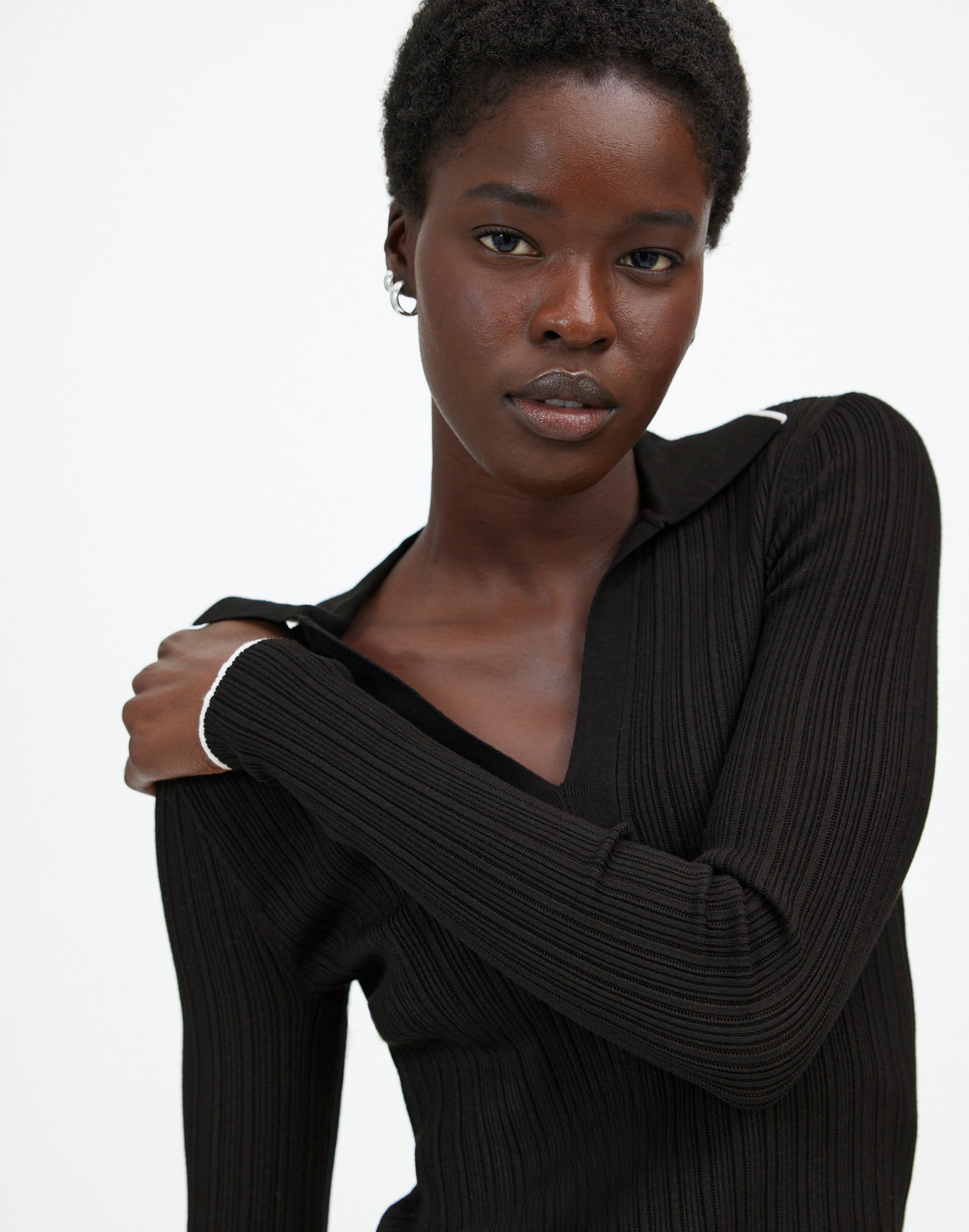 The Signature Knit Johnny-Collar Sweater