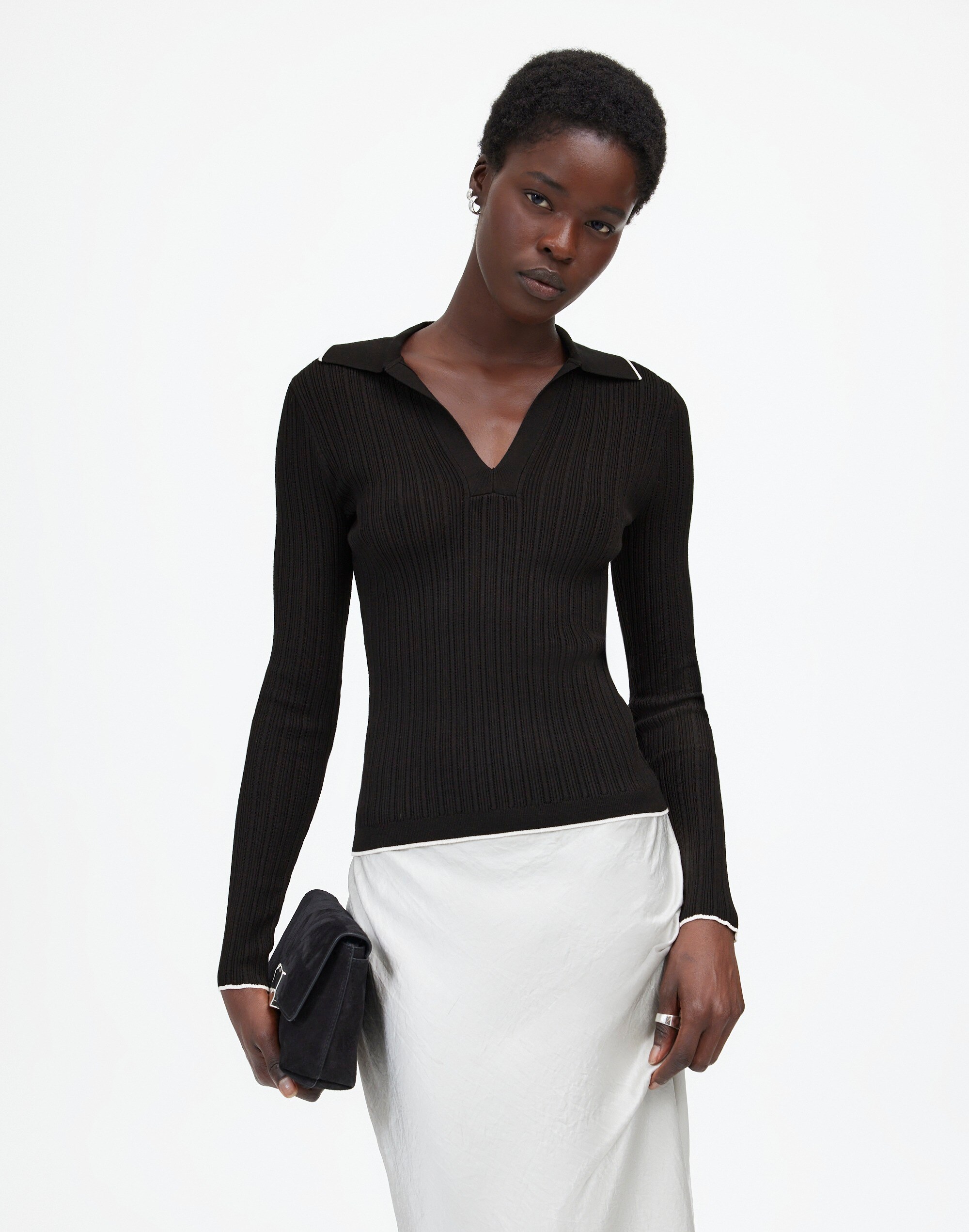 The Signature Knit Johnny-Collar Sweater