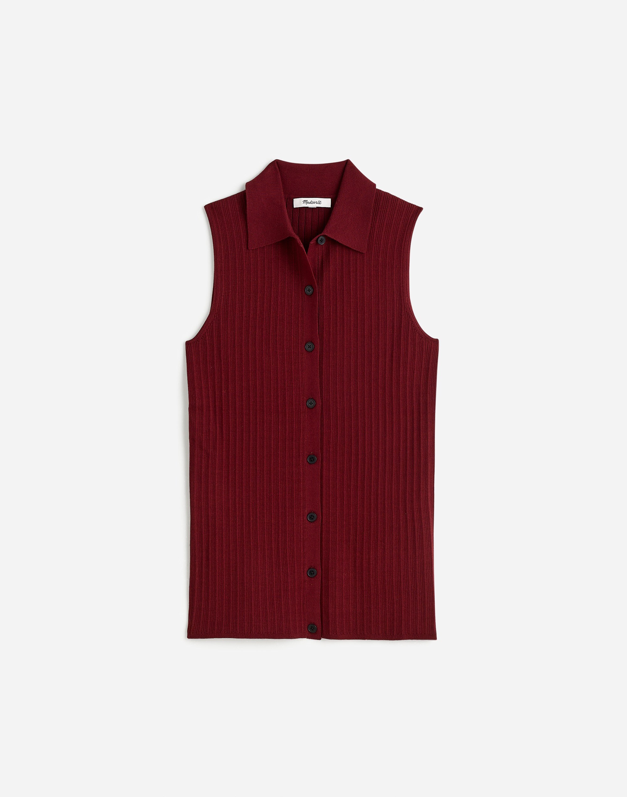 The Signature Knit Button-Front Vest