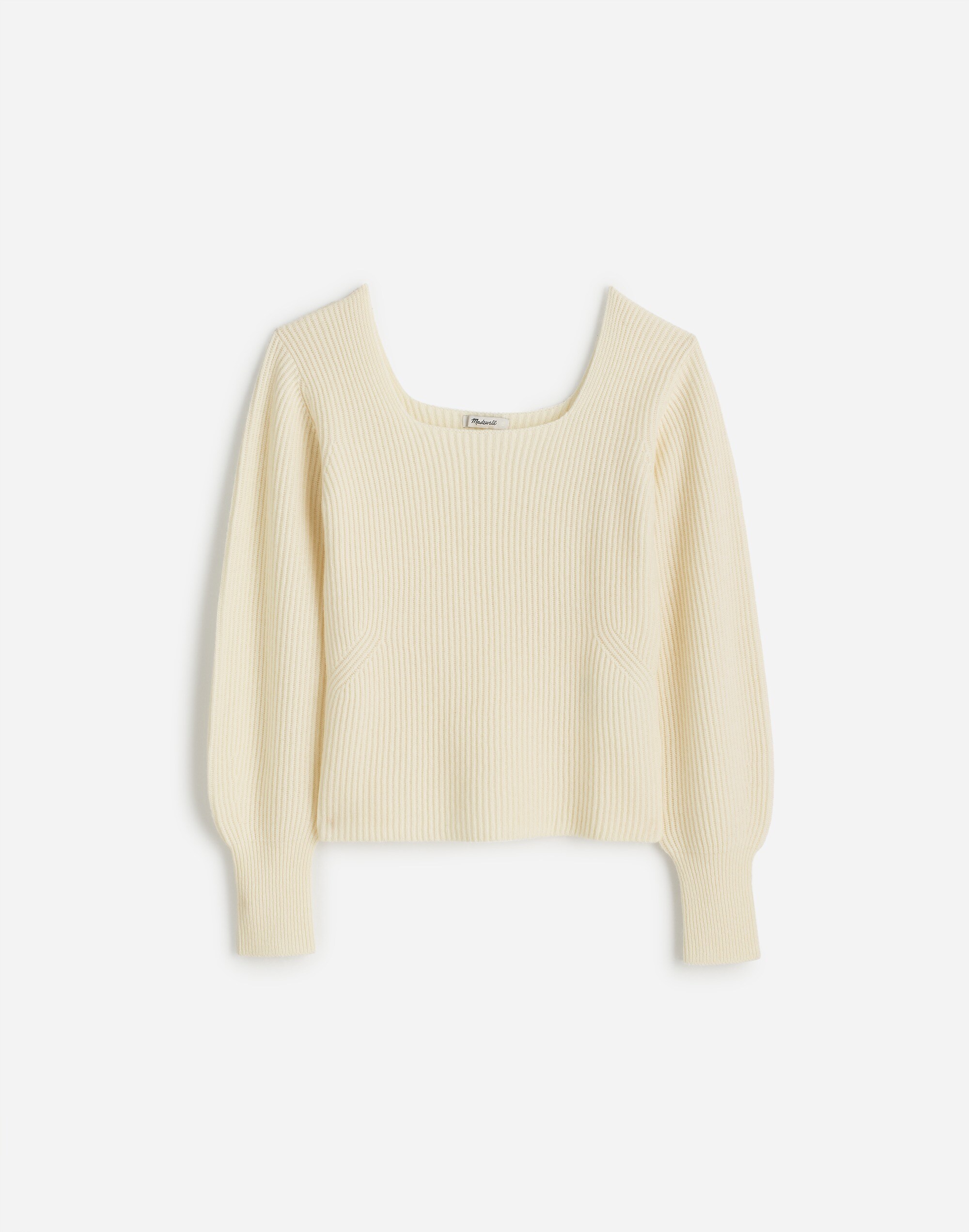 SoftWool Square-Neck Pullover Sweater