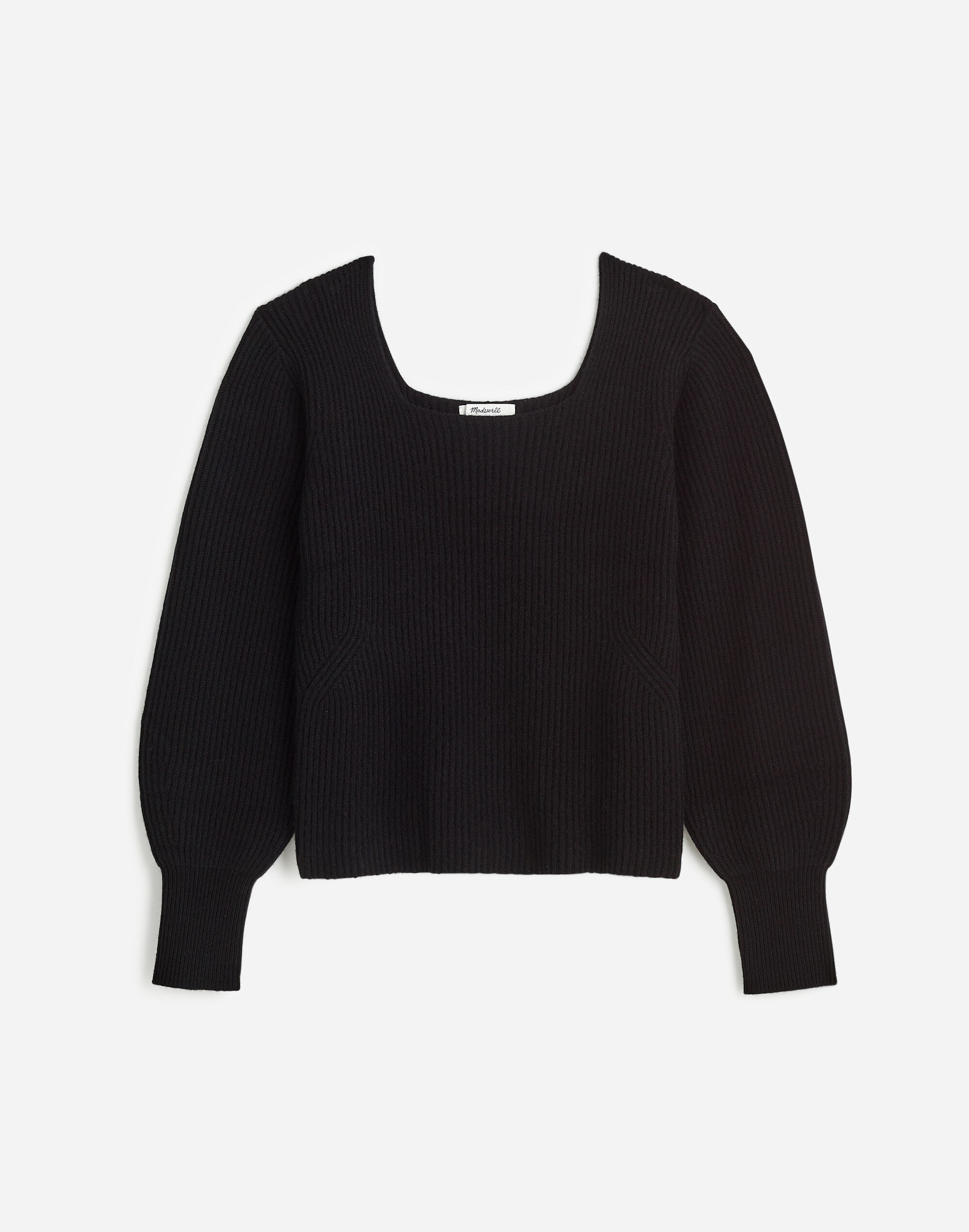 SoftWool Square-Neck Pullover Sweater