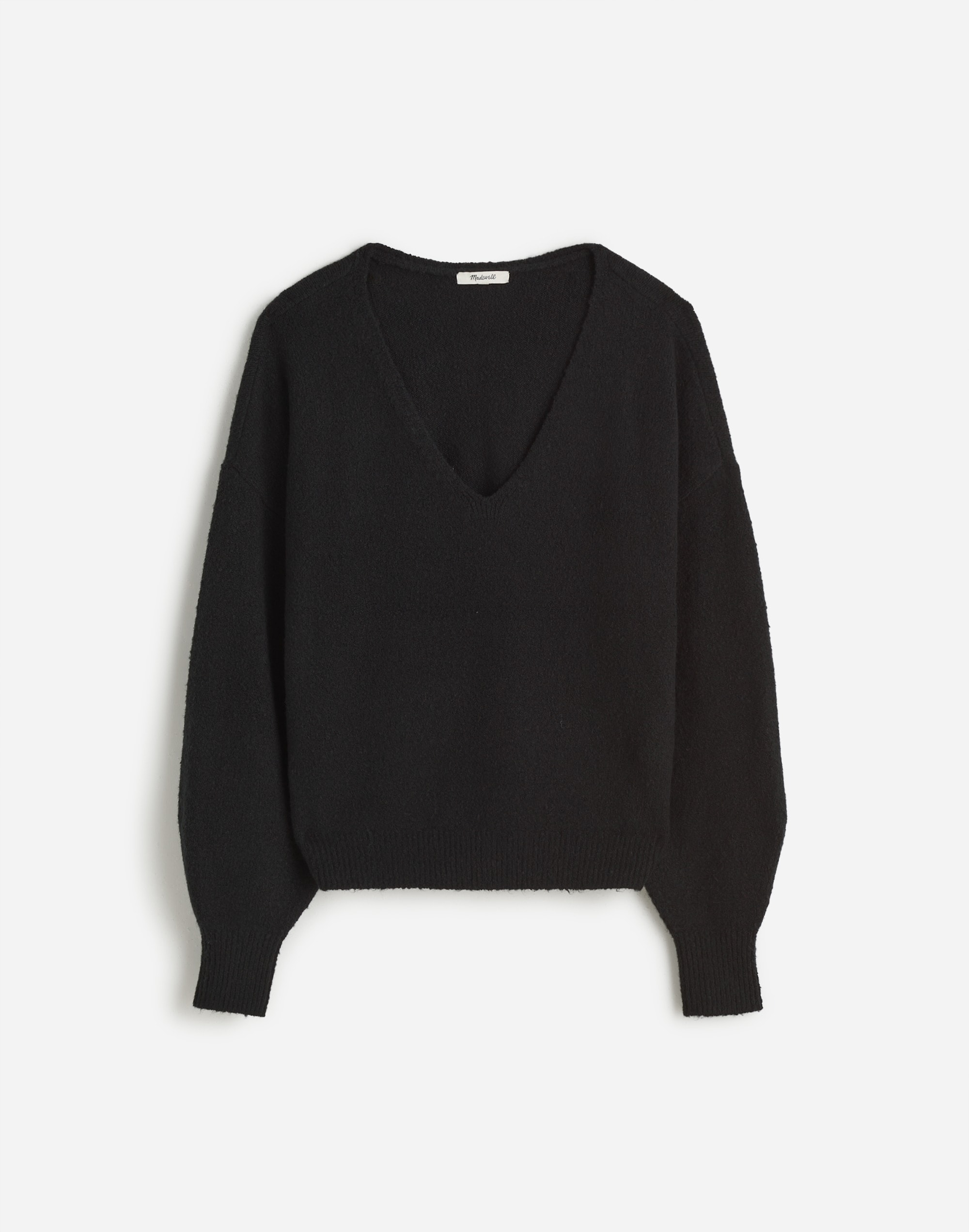 wedged v-neck sweater
