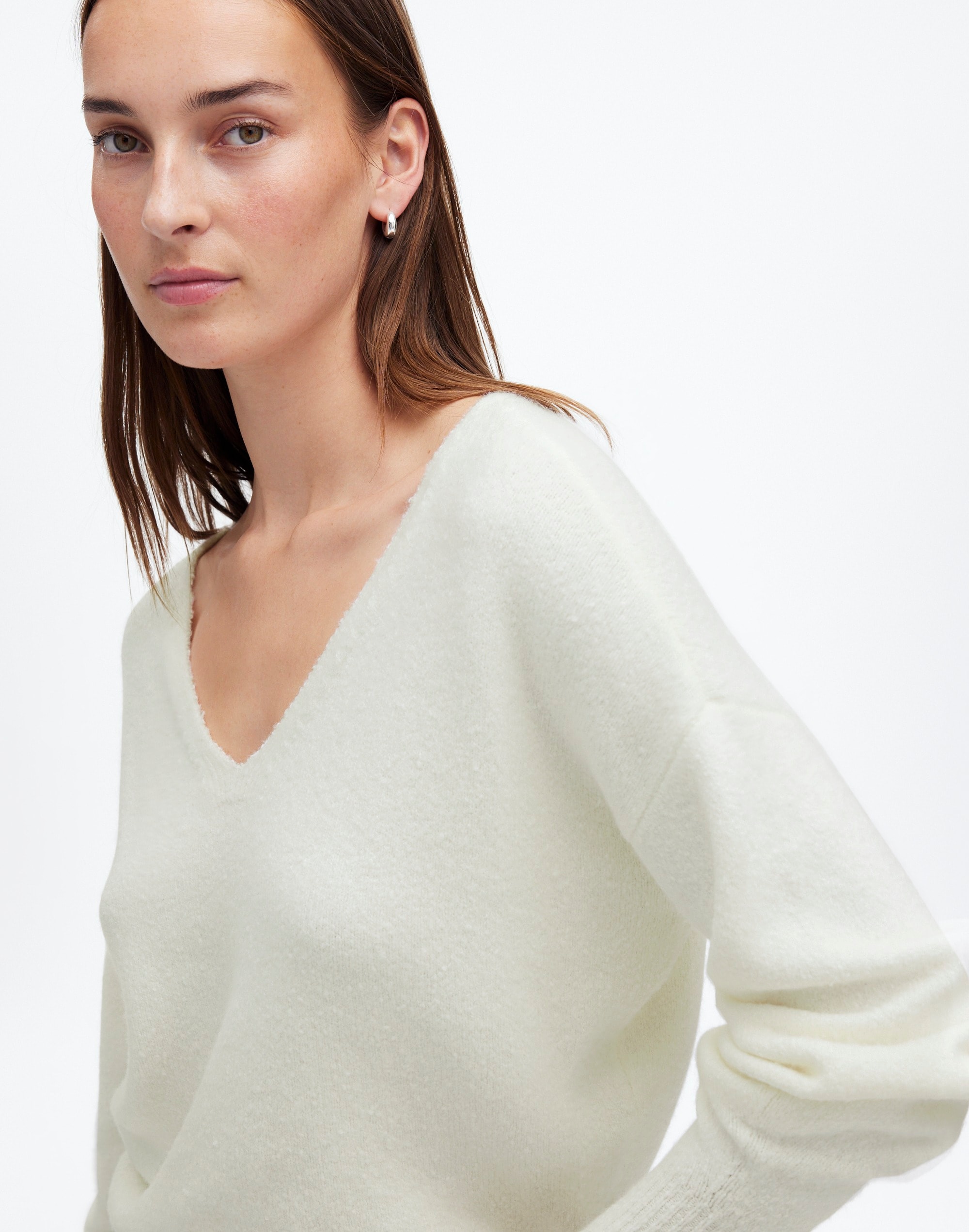 Wedged V-Neck Sweater