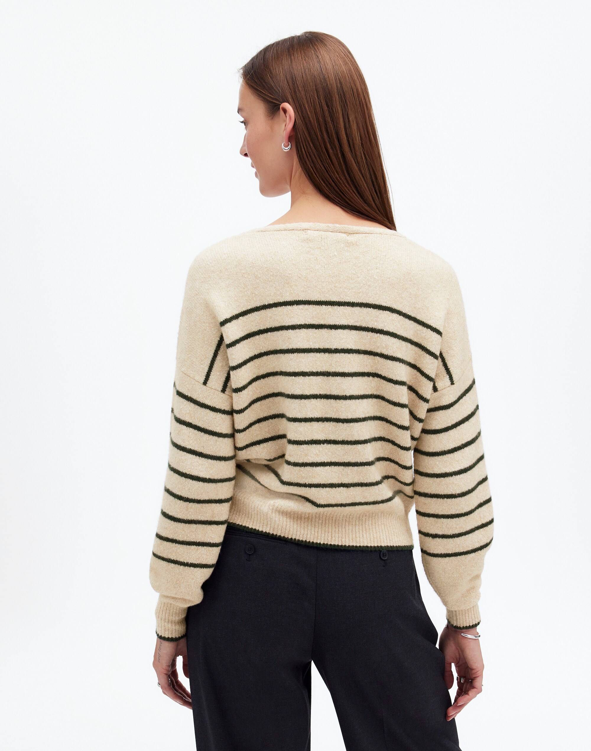 Wedged V-Neck Sweater
