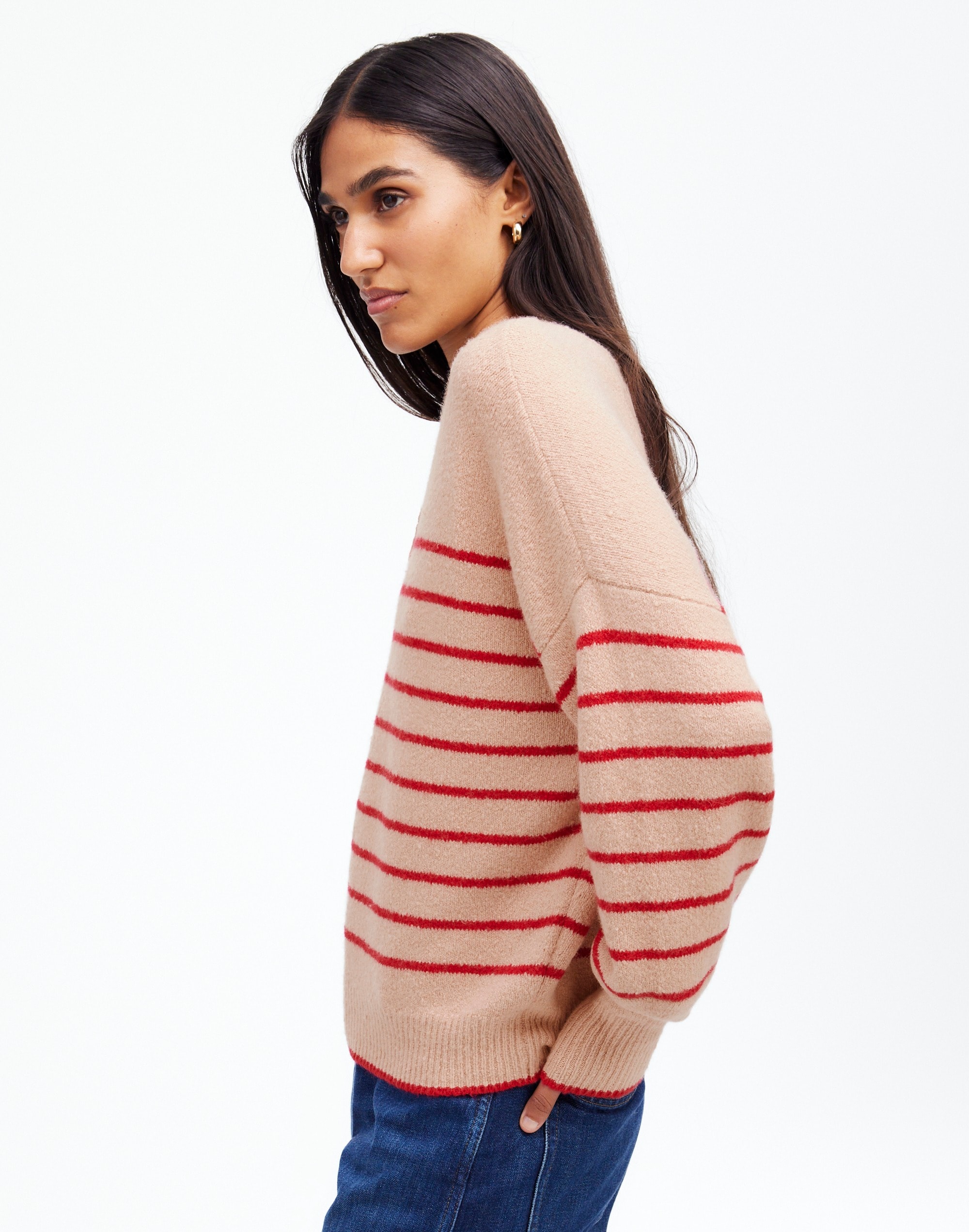 Wedged V-Neck Sweater