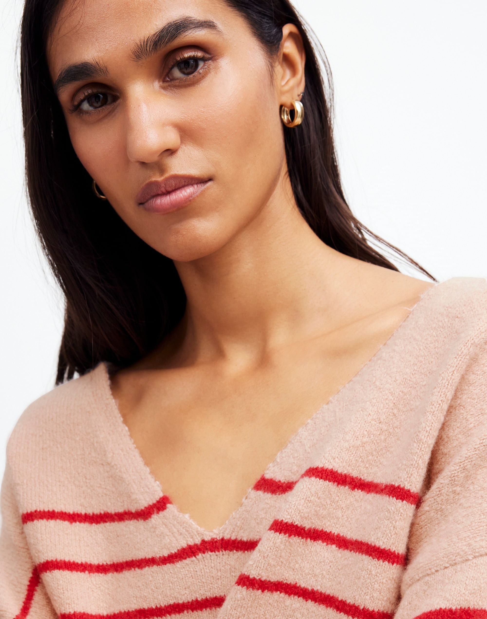 Wedged V-Neck Sweater