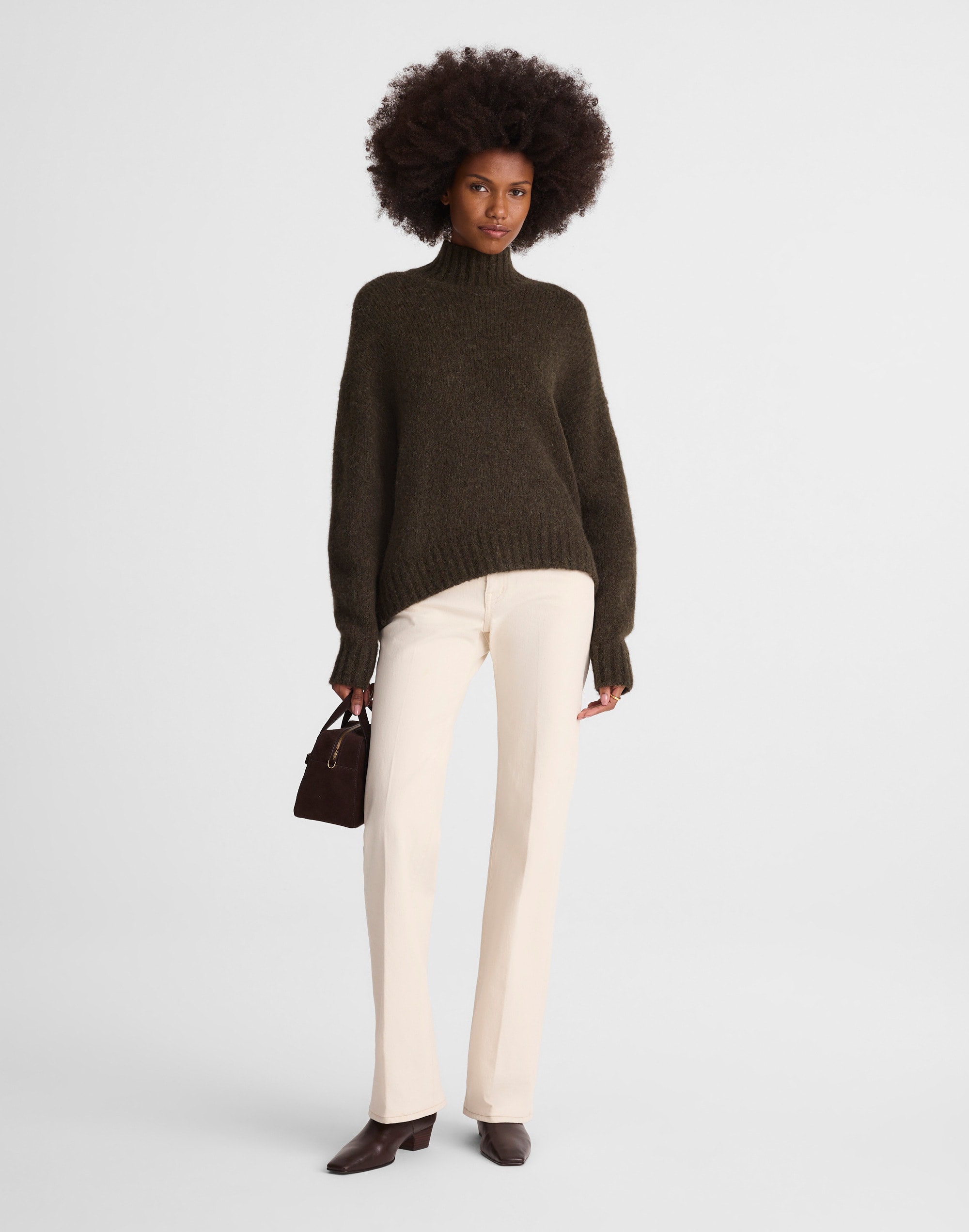 Chunky-Knit Alpaca-Blend Turtleneck