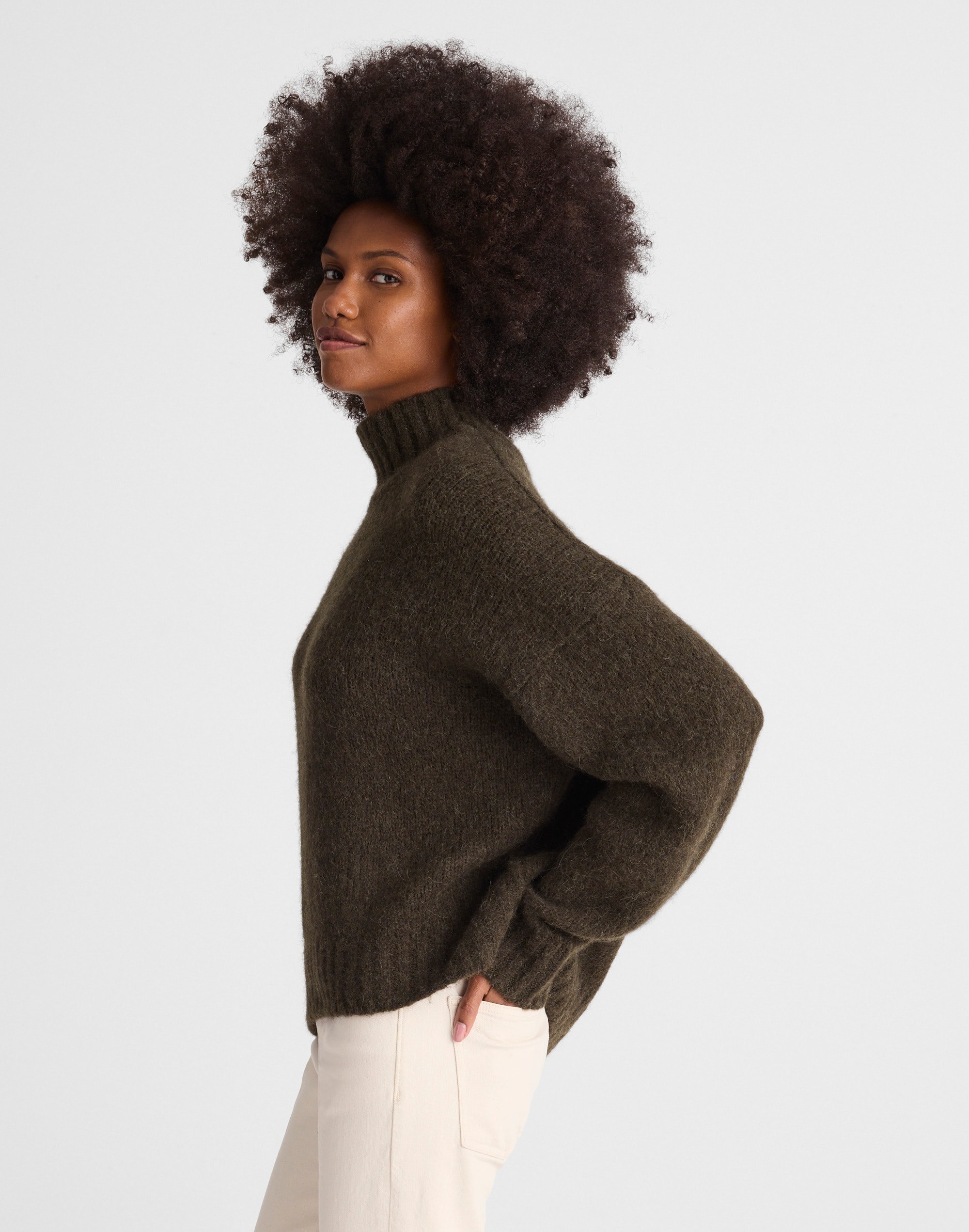 Chunky-Knit Alpaca-Blend Turtleneck