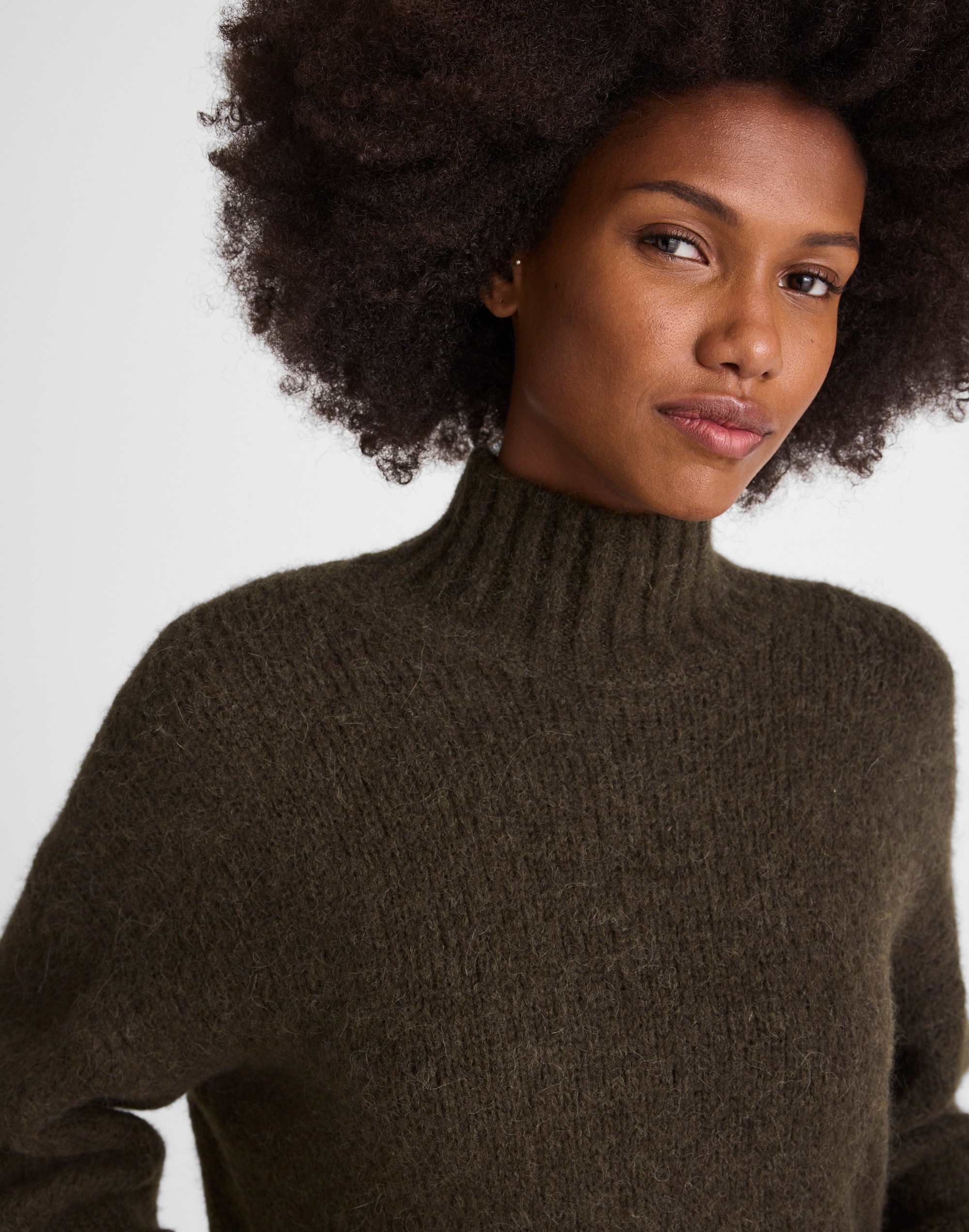 Chunky-Knit Alpaca-Blend Turtleneck