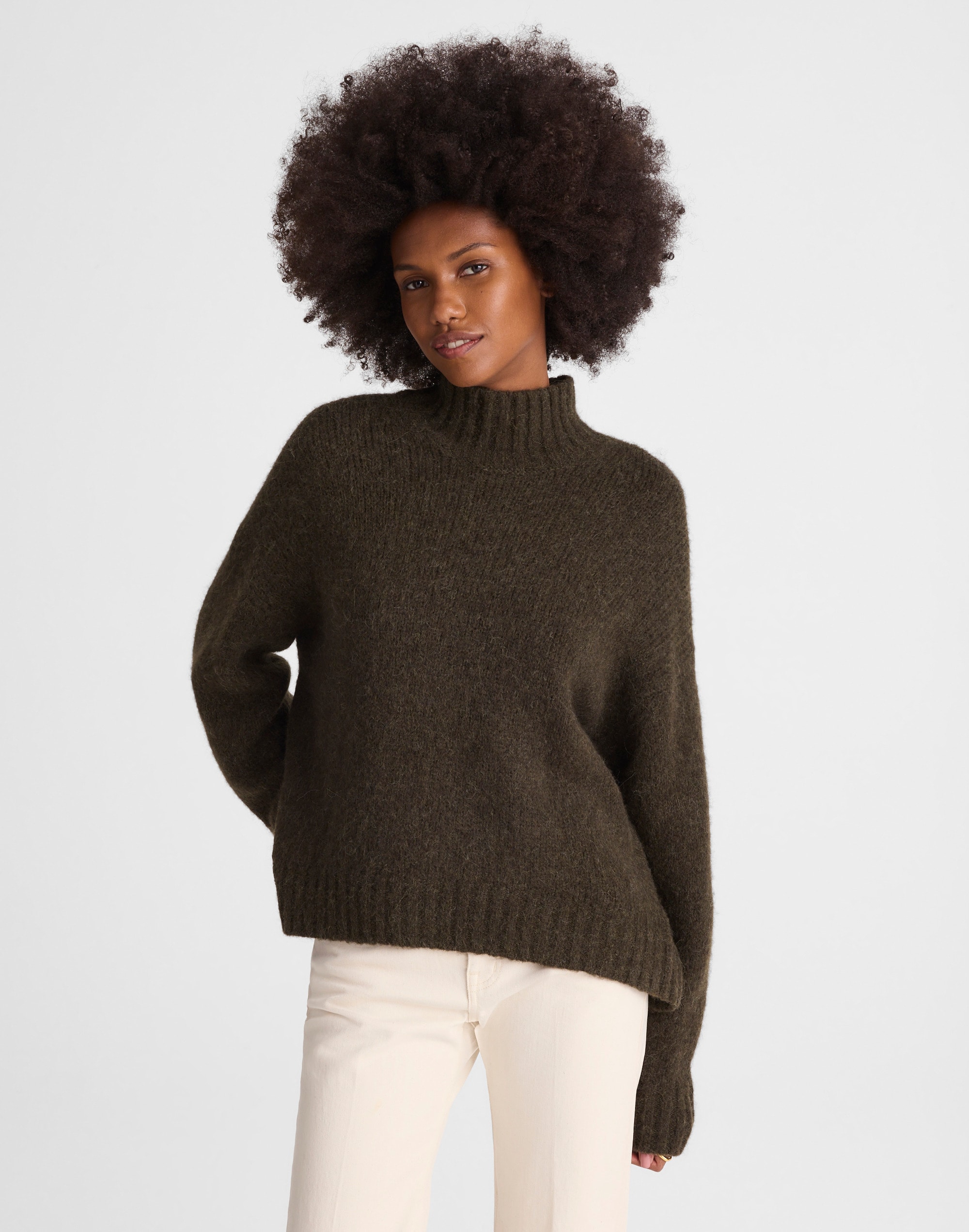 Chunky-Knit Alpaca-Blend Turtleneck