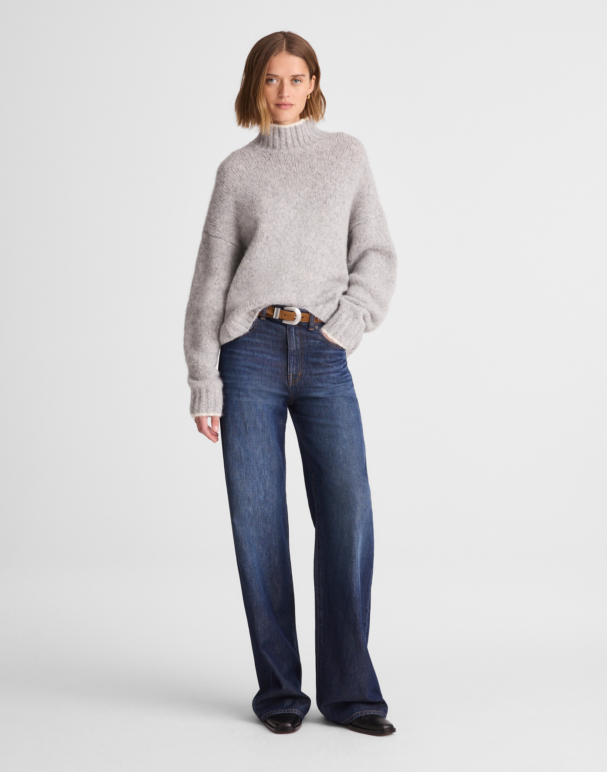 Chunky-Knit Alpaca-Blend Turtleneck
