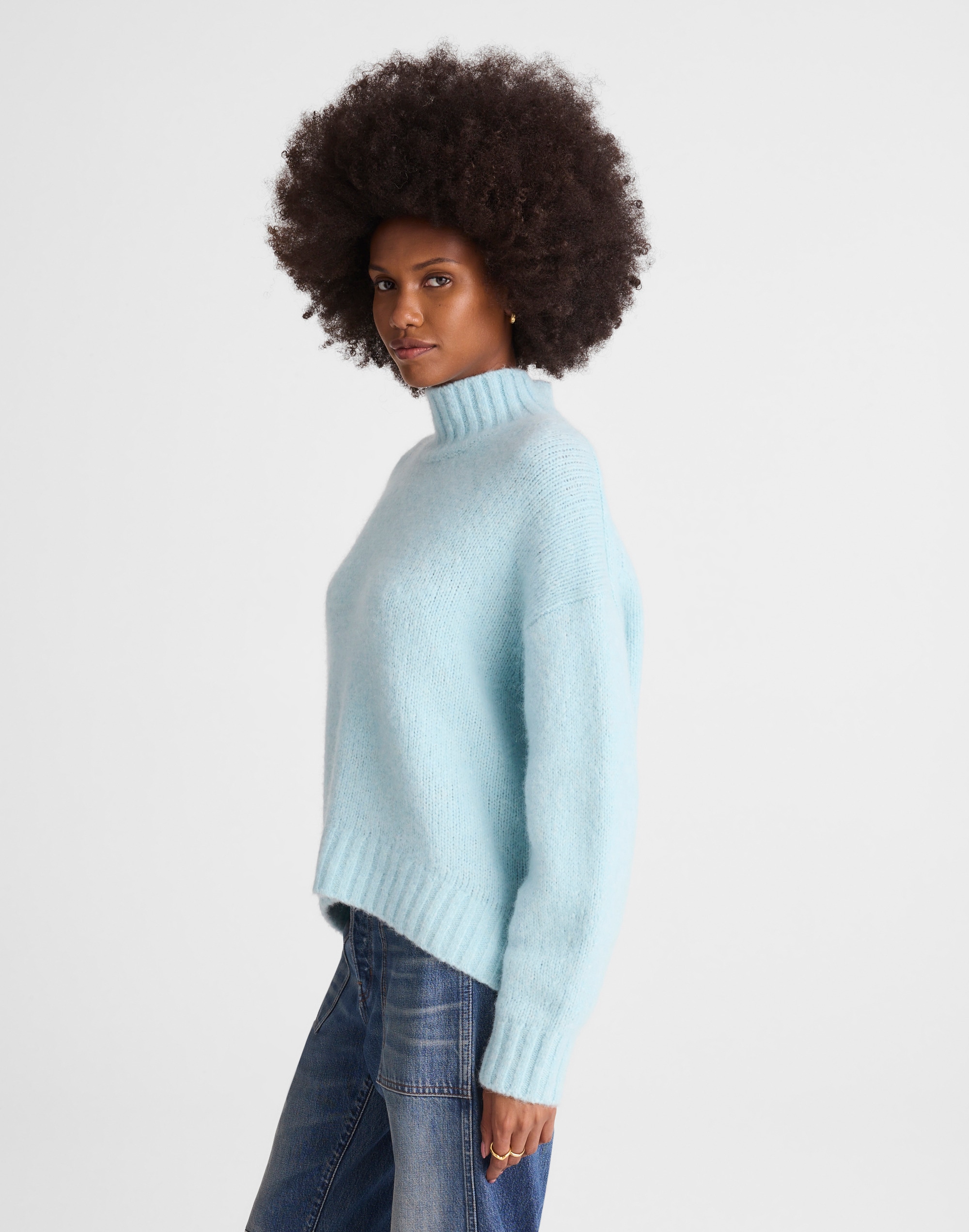 Chunky-Knit Alpaca-Blend Turtleneck