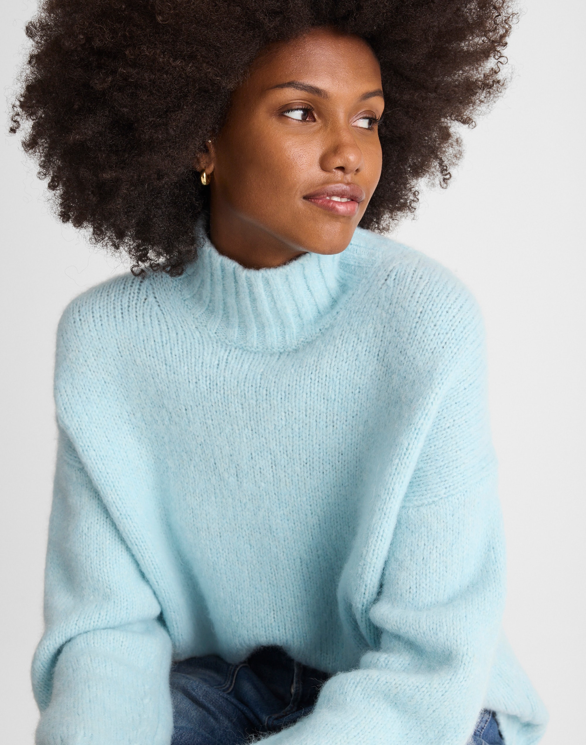 Chunky-Knit Alpaca-Blend Turtleneck