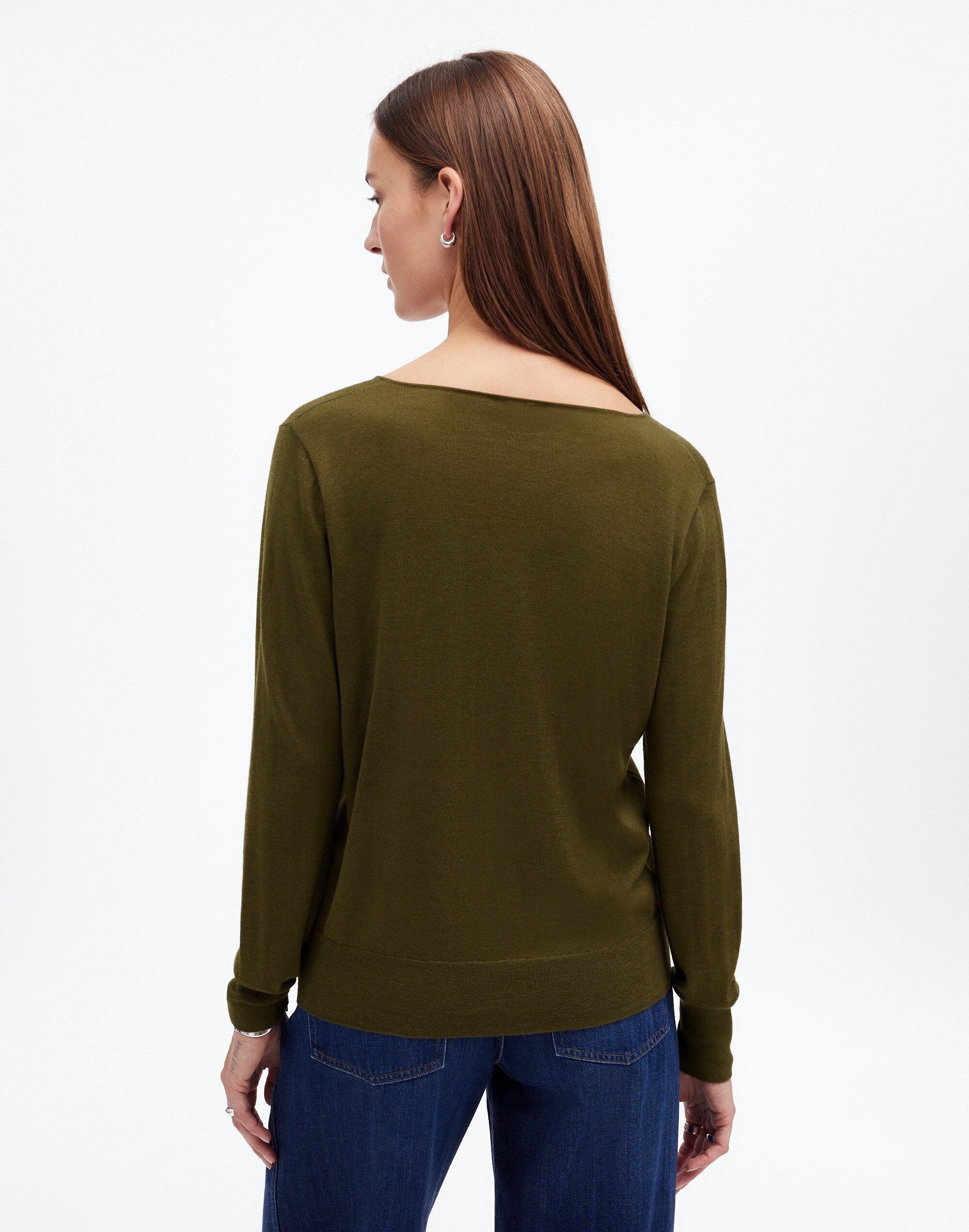 Merino Wool-Silk Blend V-Neck Sweater