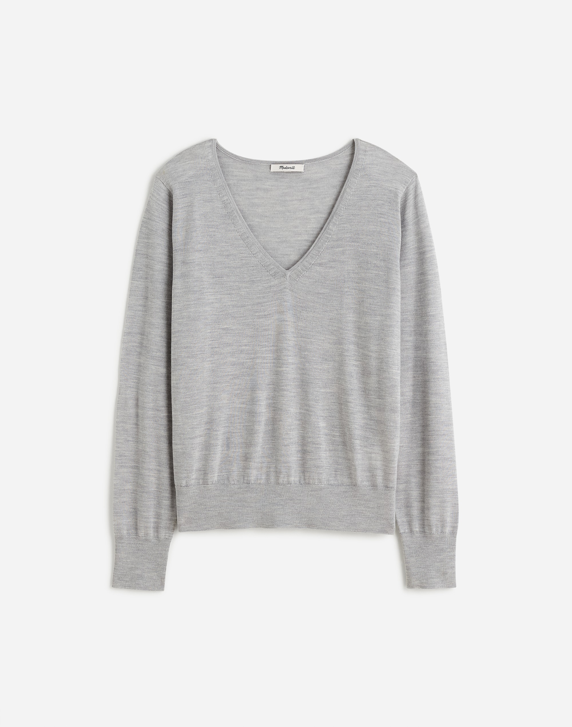 Merino Wool-Silk Blend V-Neck Sweater