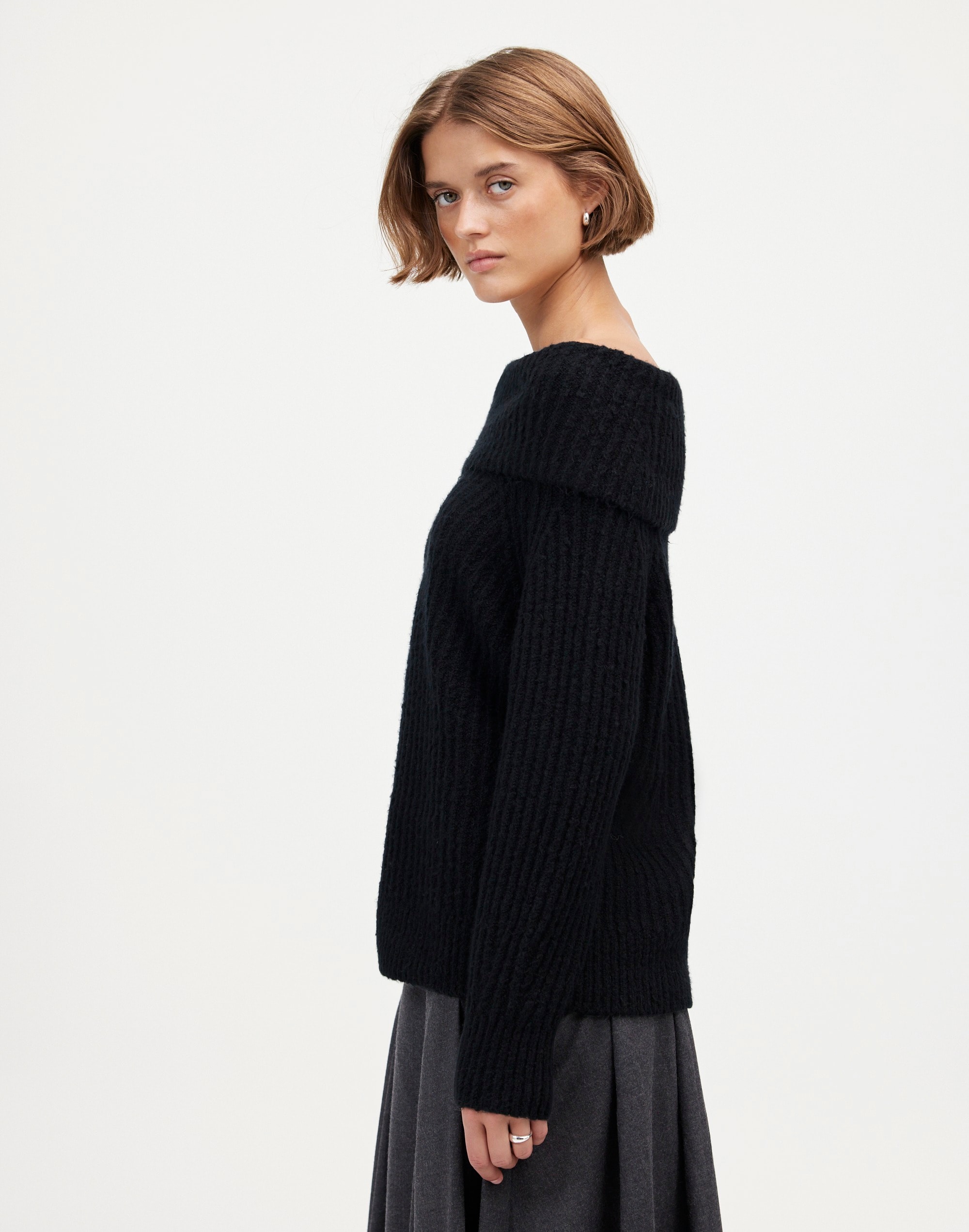 Cotton-Blend Off-Shoulder Sweater