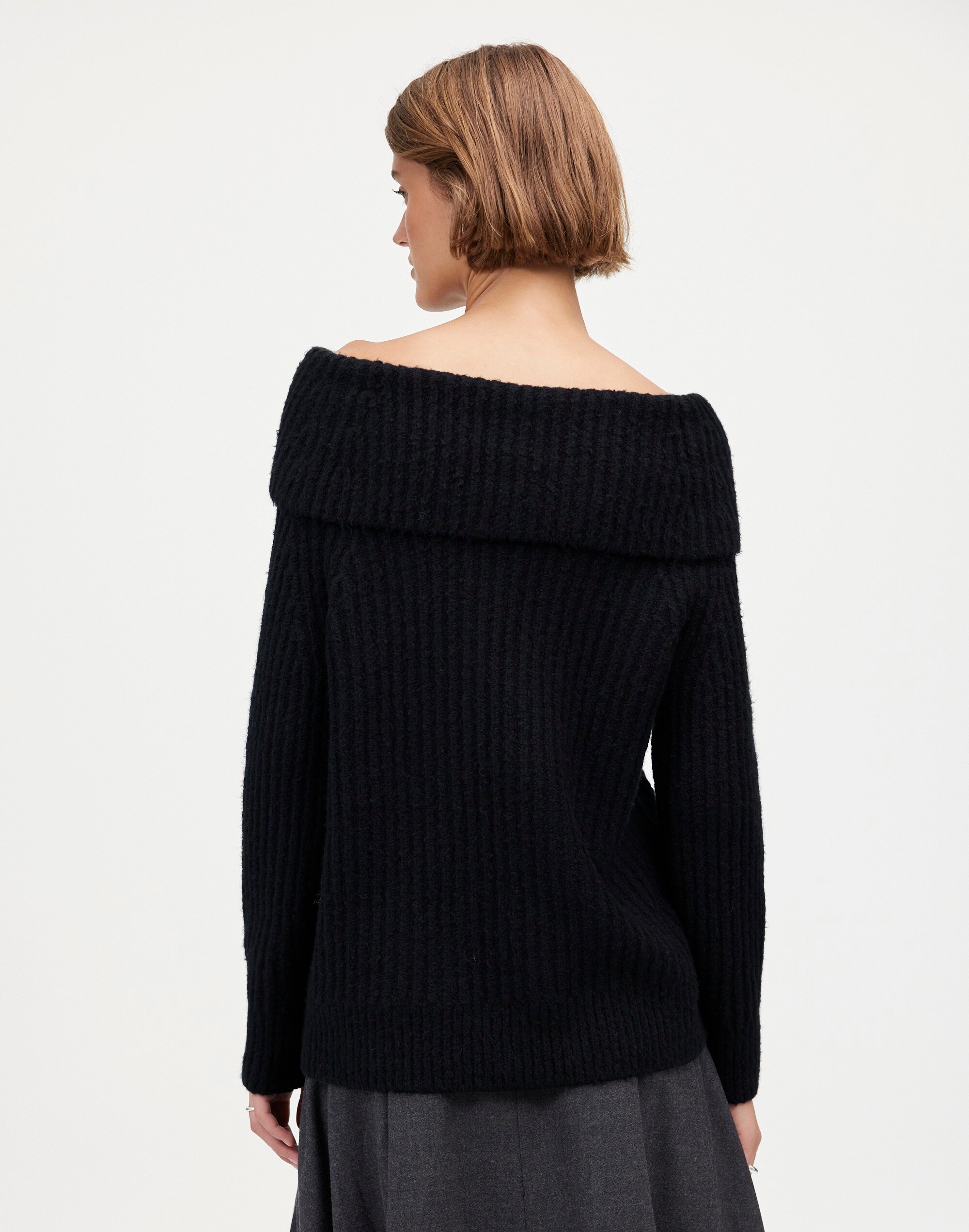 Cotton-Blend Off-Shoulder Sweater