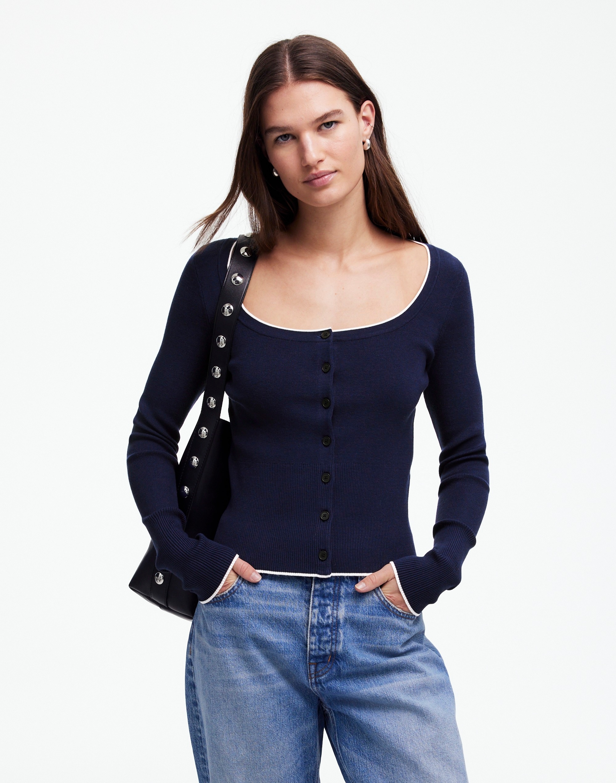 the signature knit scoopneck cardigan