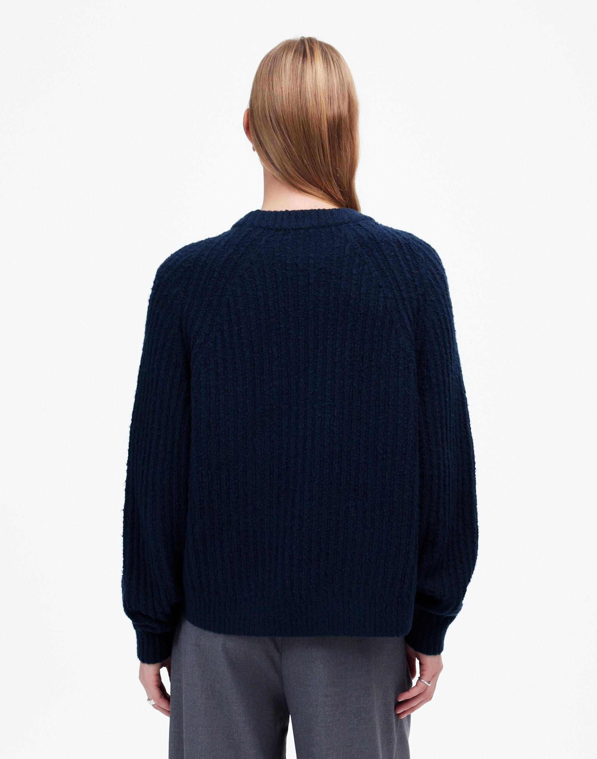 Ribbed Cotton-Blend Sweater