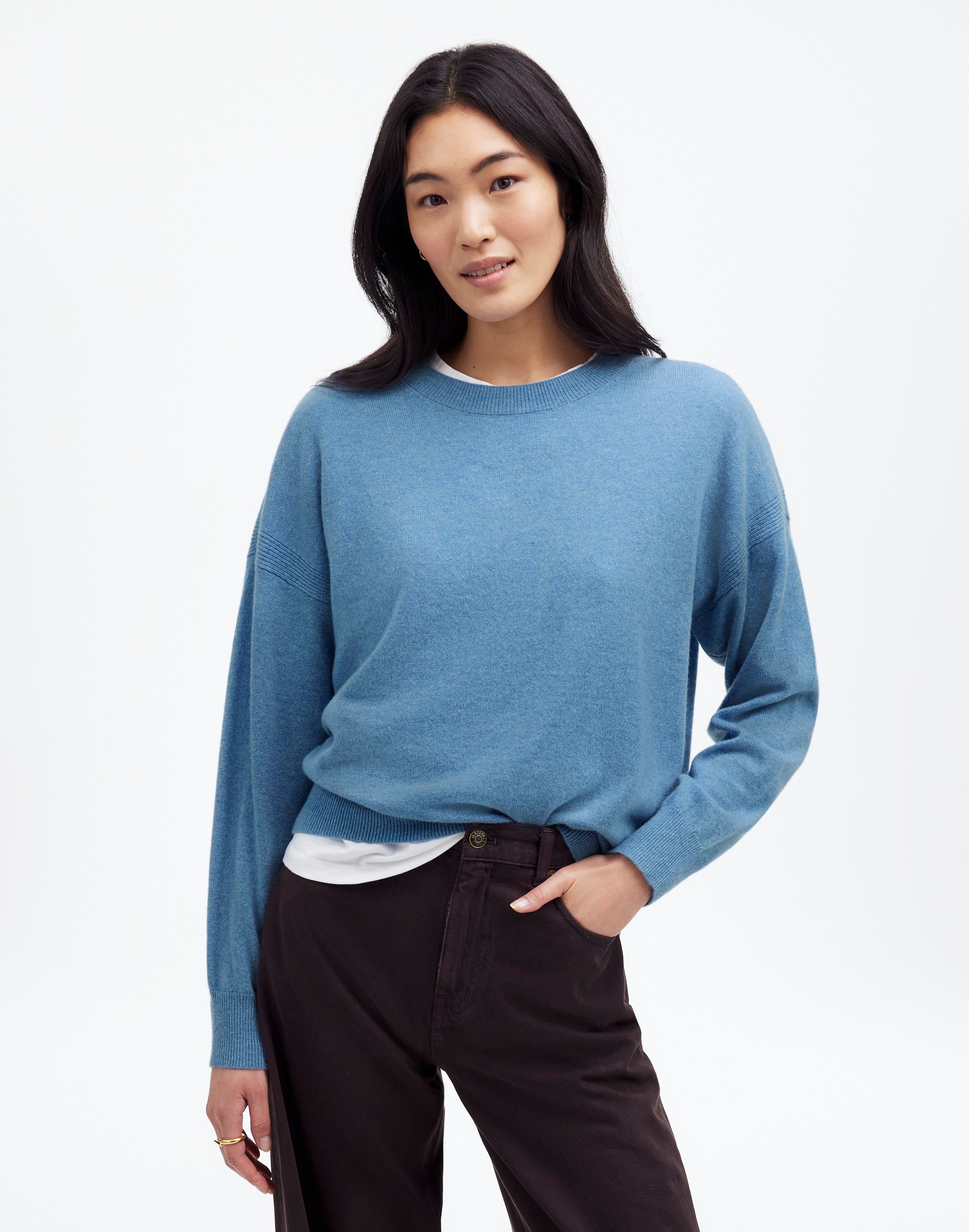 cashmere relaxed crewneck sweater