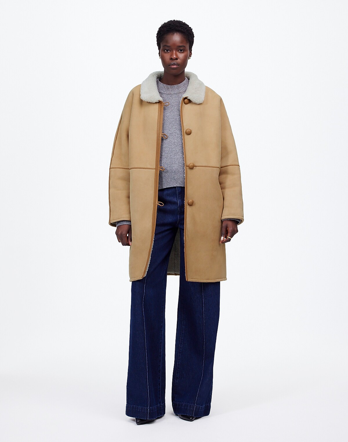 Suede Oversized Long Jacket