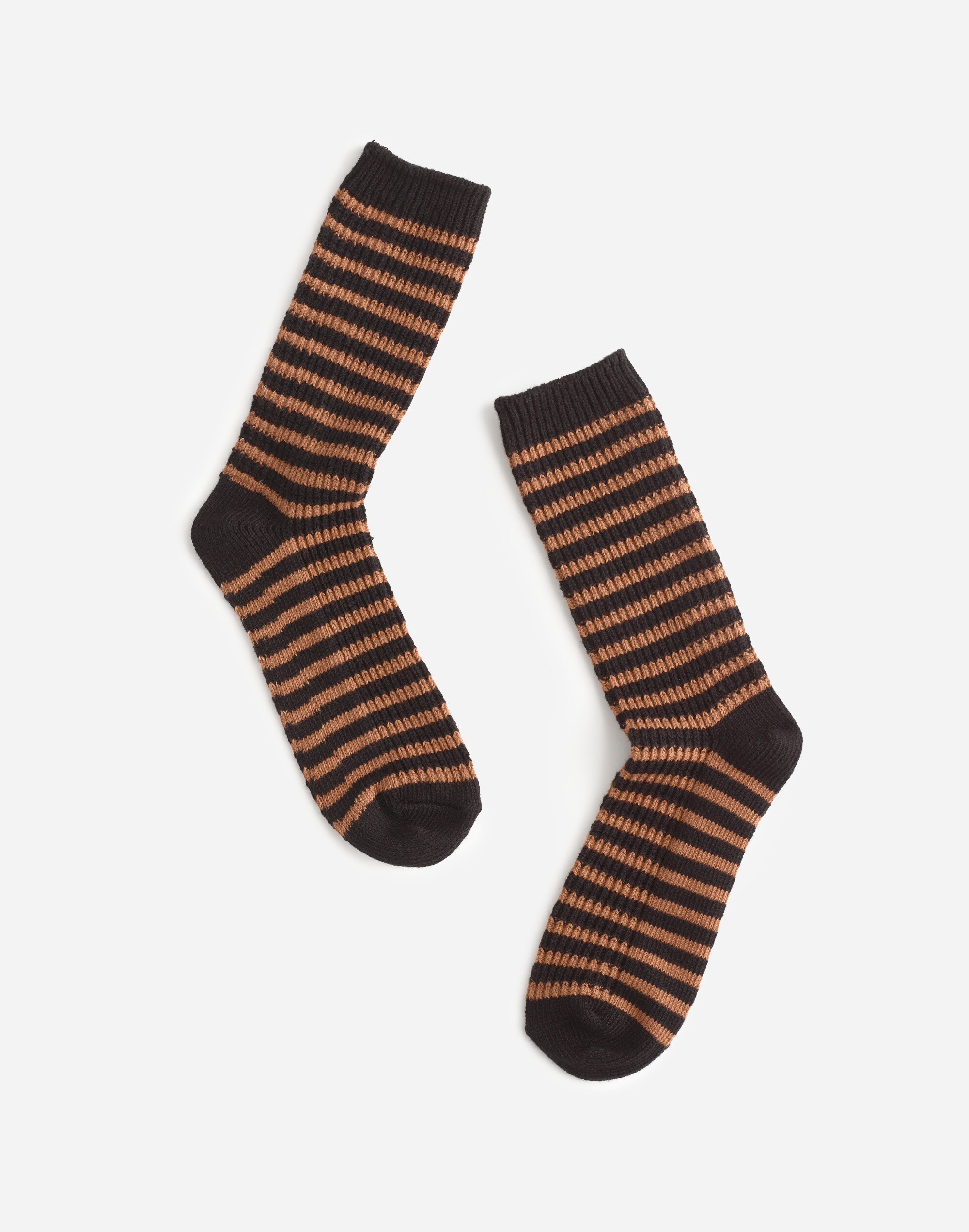 Waffle-Knit Trouser Socks in Stripe