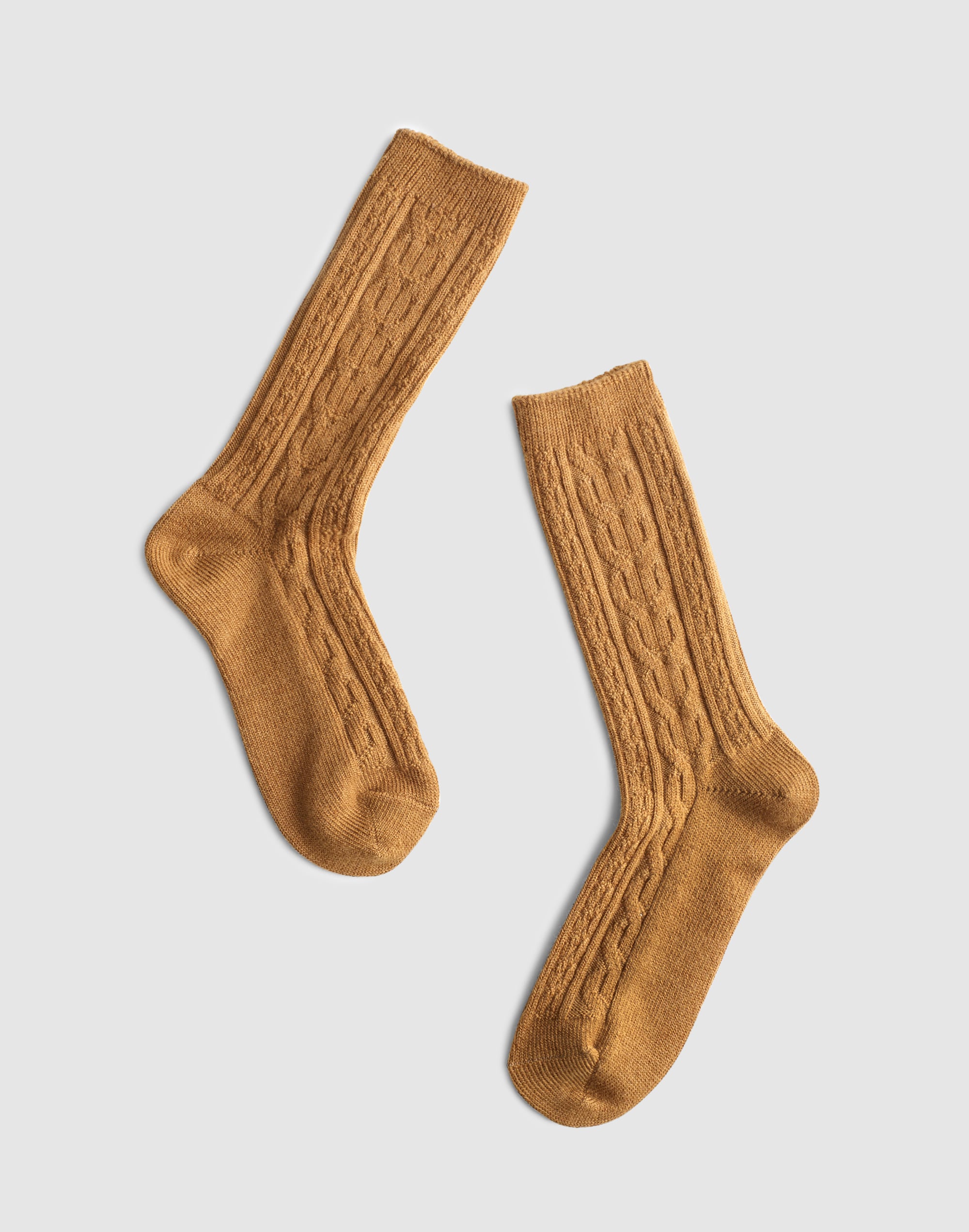 cable-knit trouser socks