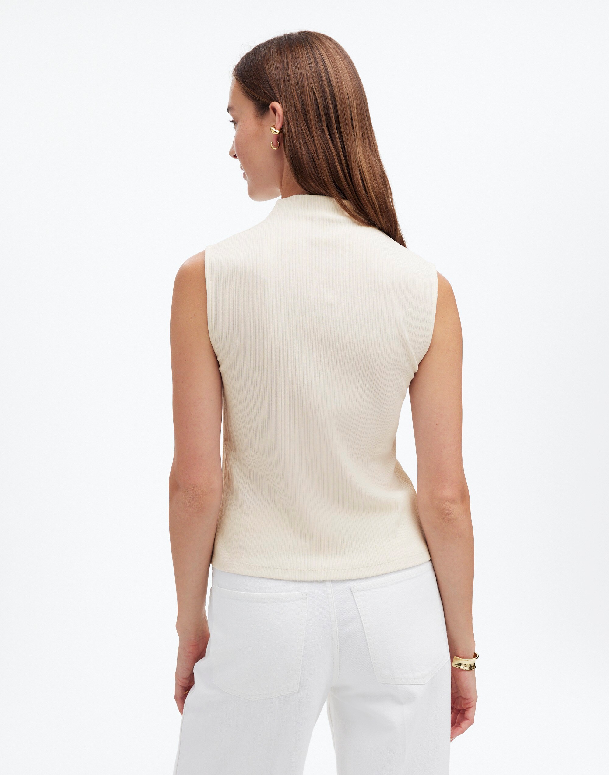 Ribbed Mockneck Tank