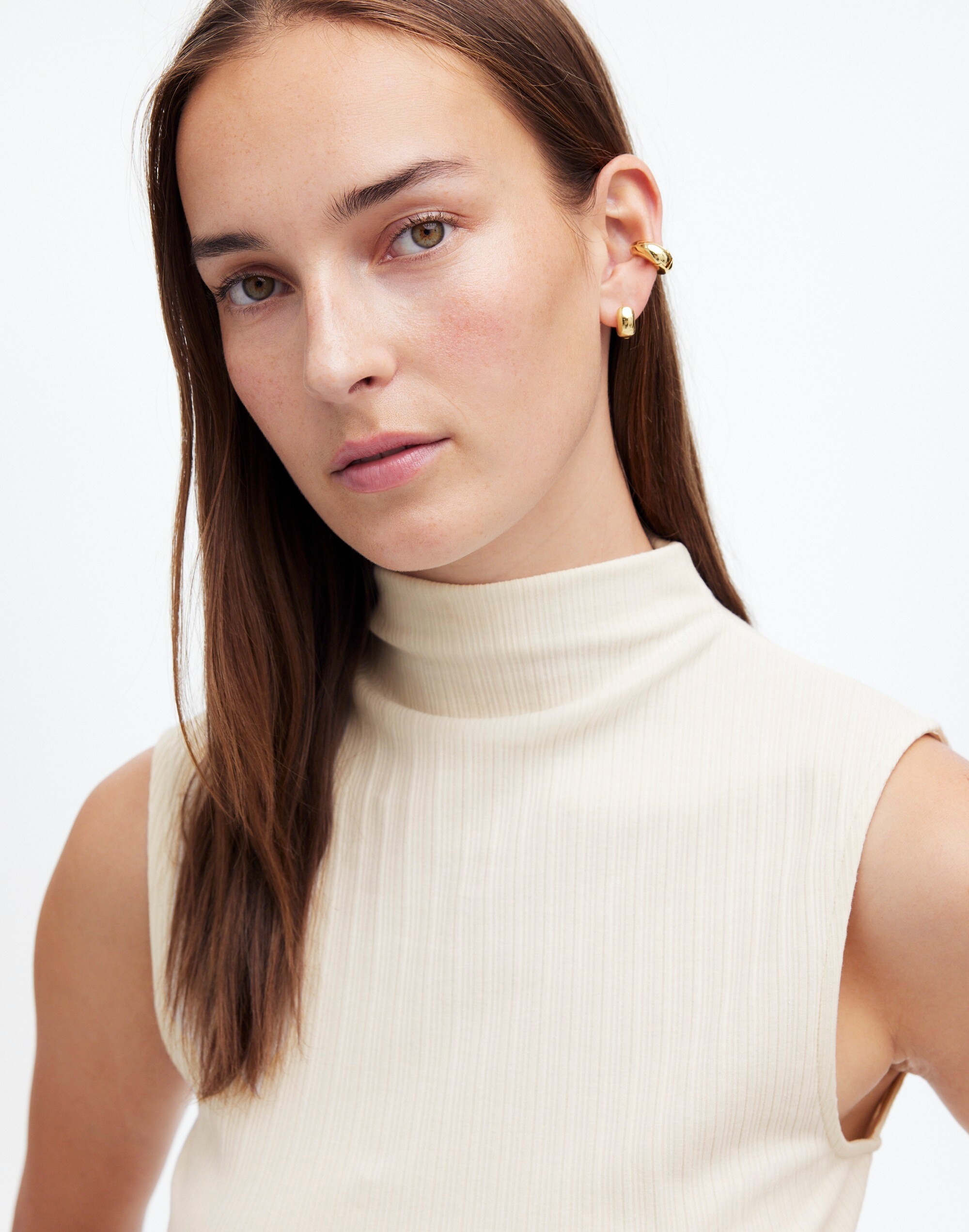 Ribbed Mockneck Tank